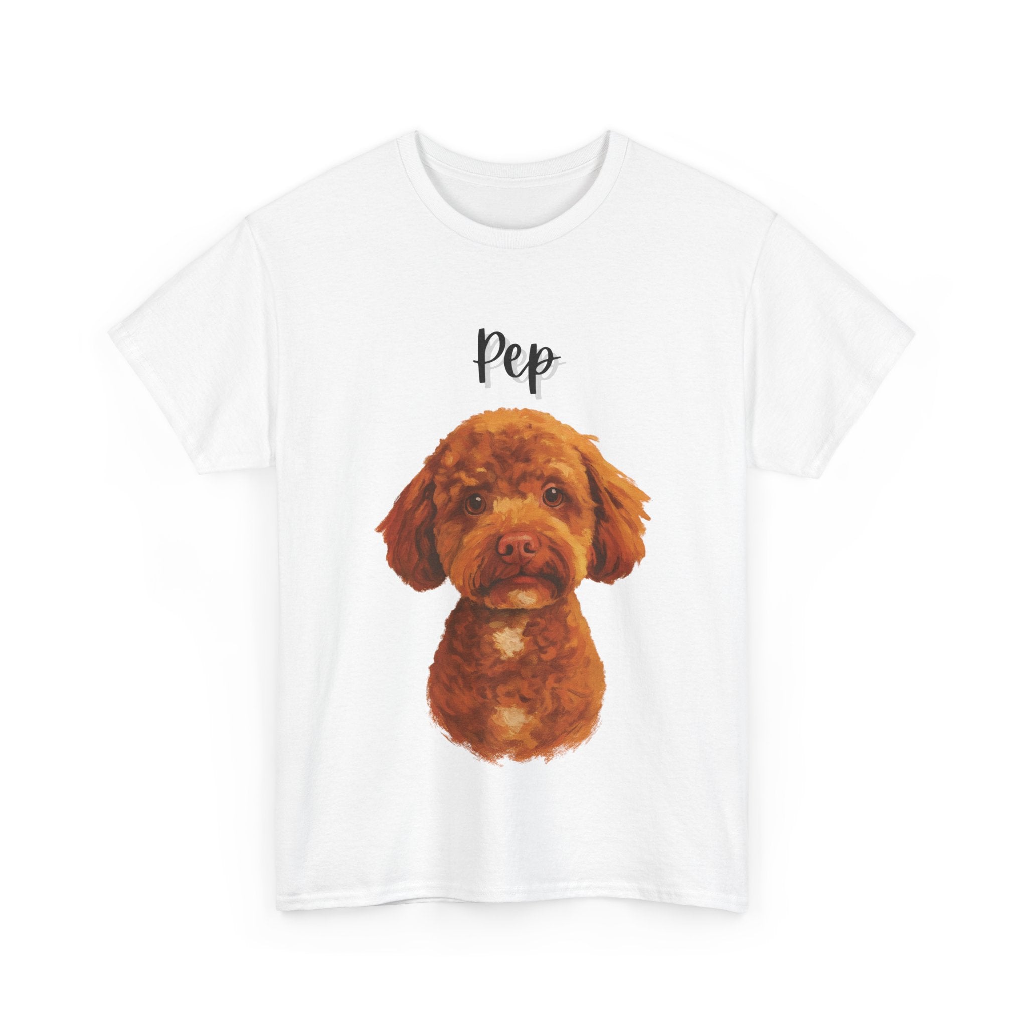 (Pep) Whimsical Dog Portrait Tee Shirt