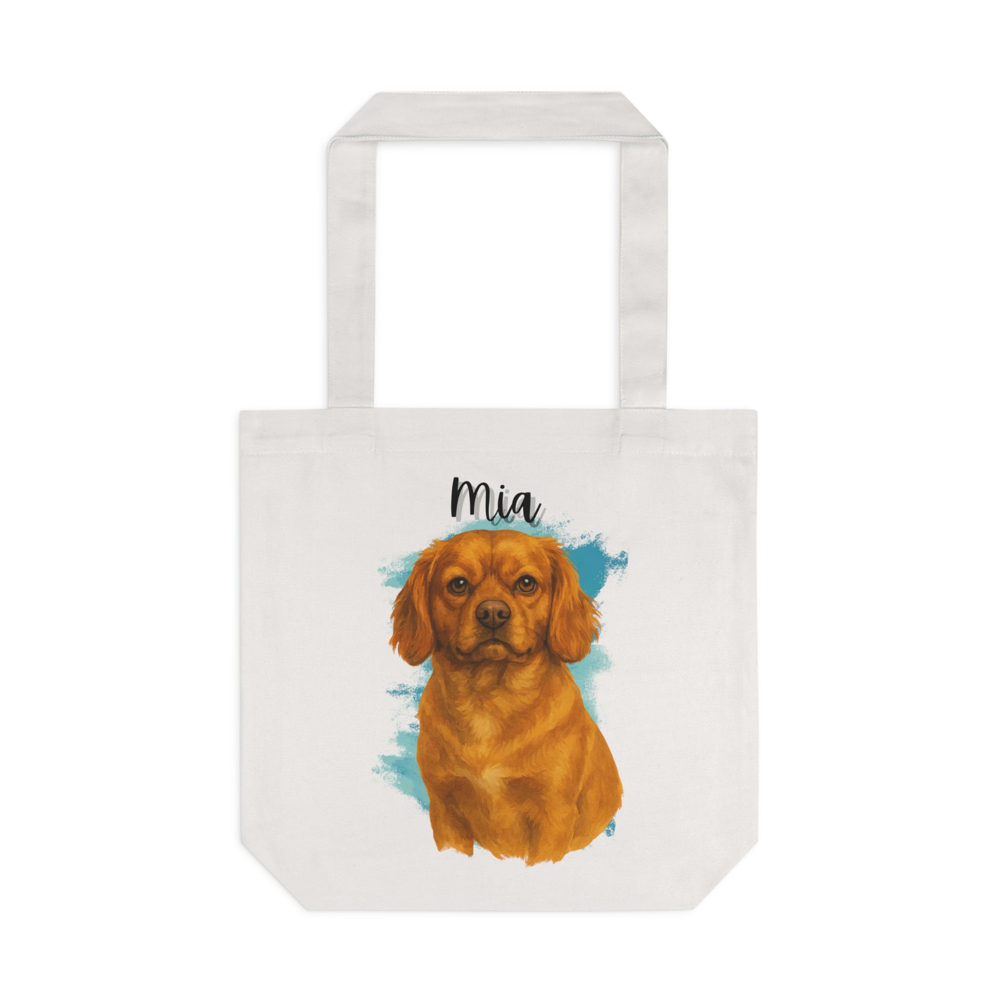 (Mia) Personalized Dog Lover Tote Bag