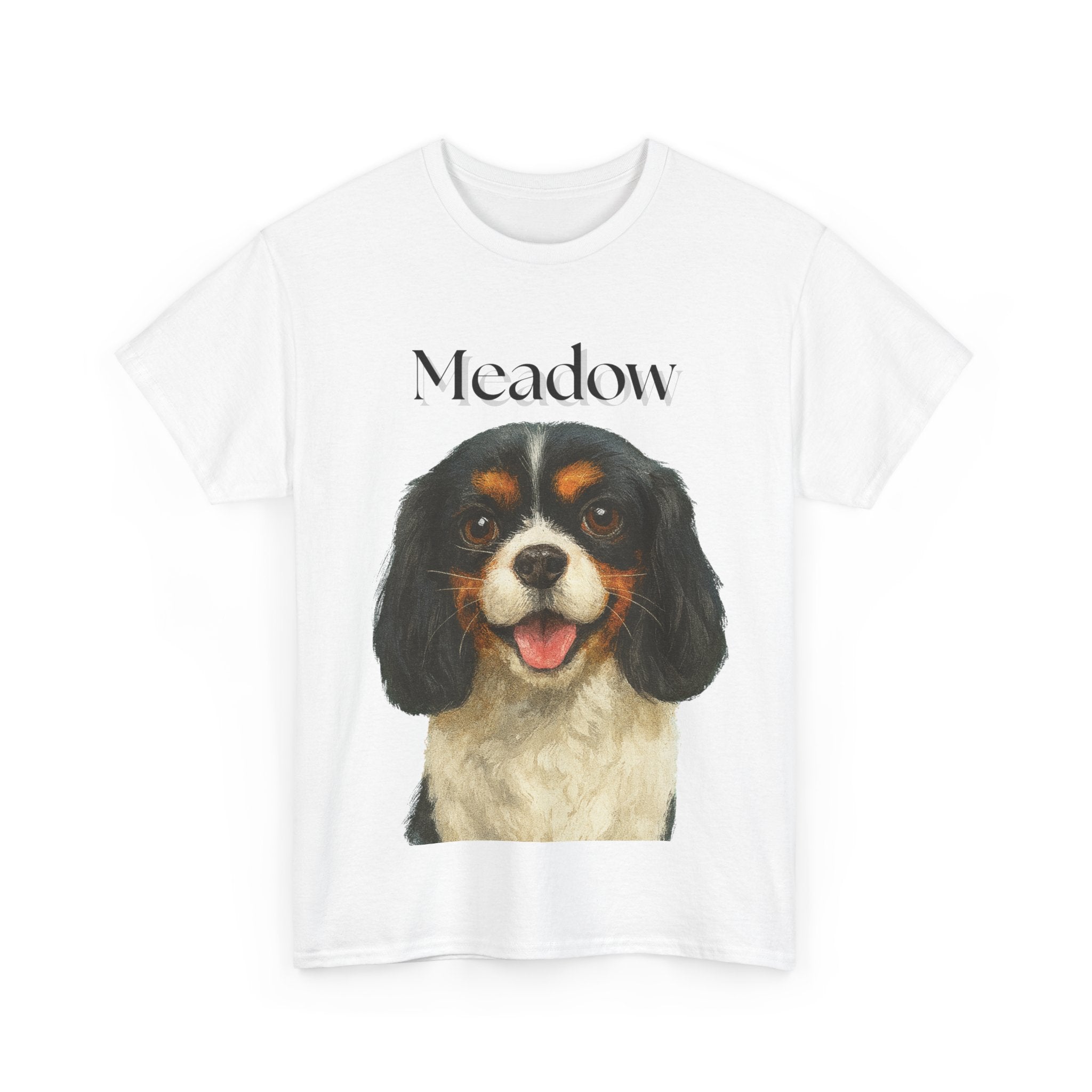 (Meadow) Whimsical Dog Portrait Tee Shirt