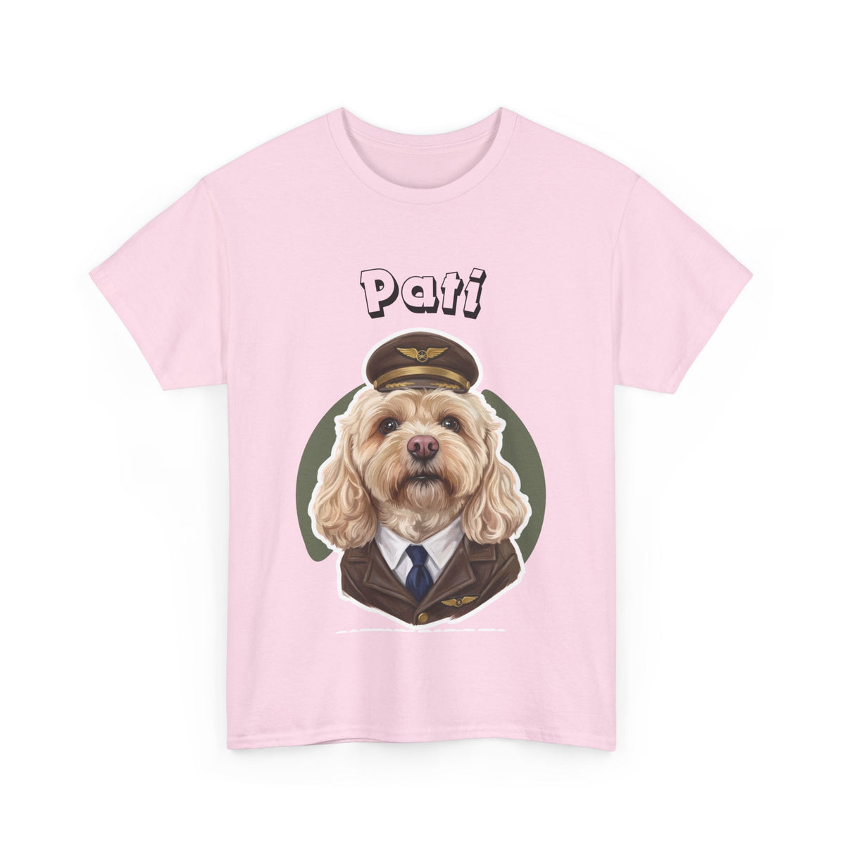 (Pati) Whimsical Dog Portrait Tee Shirt