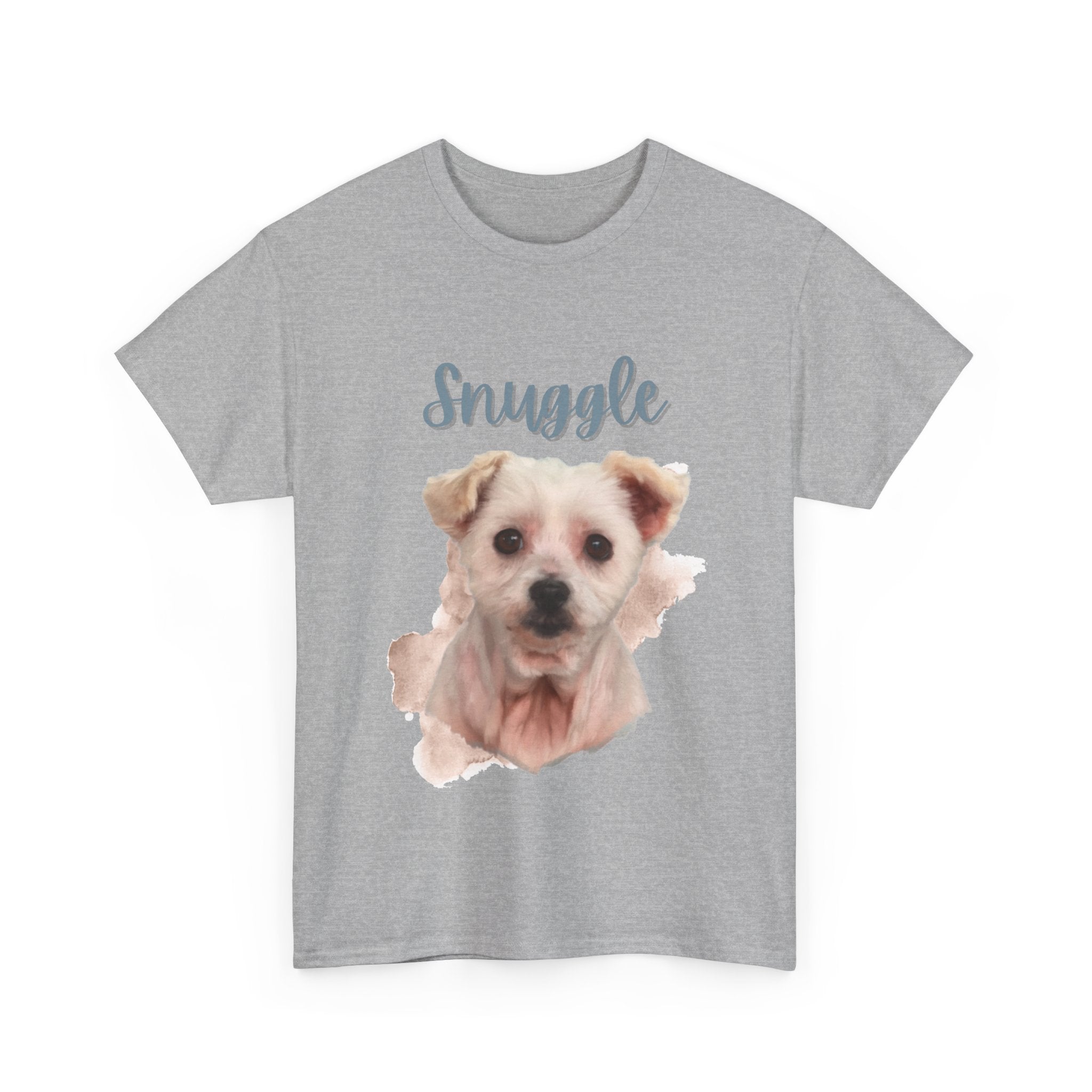 (Snuggle) Whimsical Dog Portrait Tee Shirt