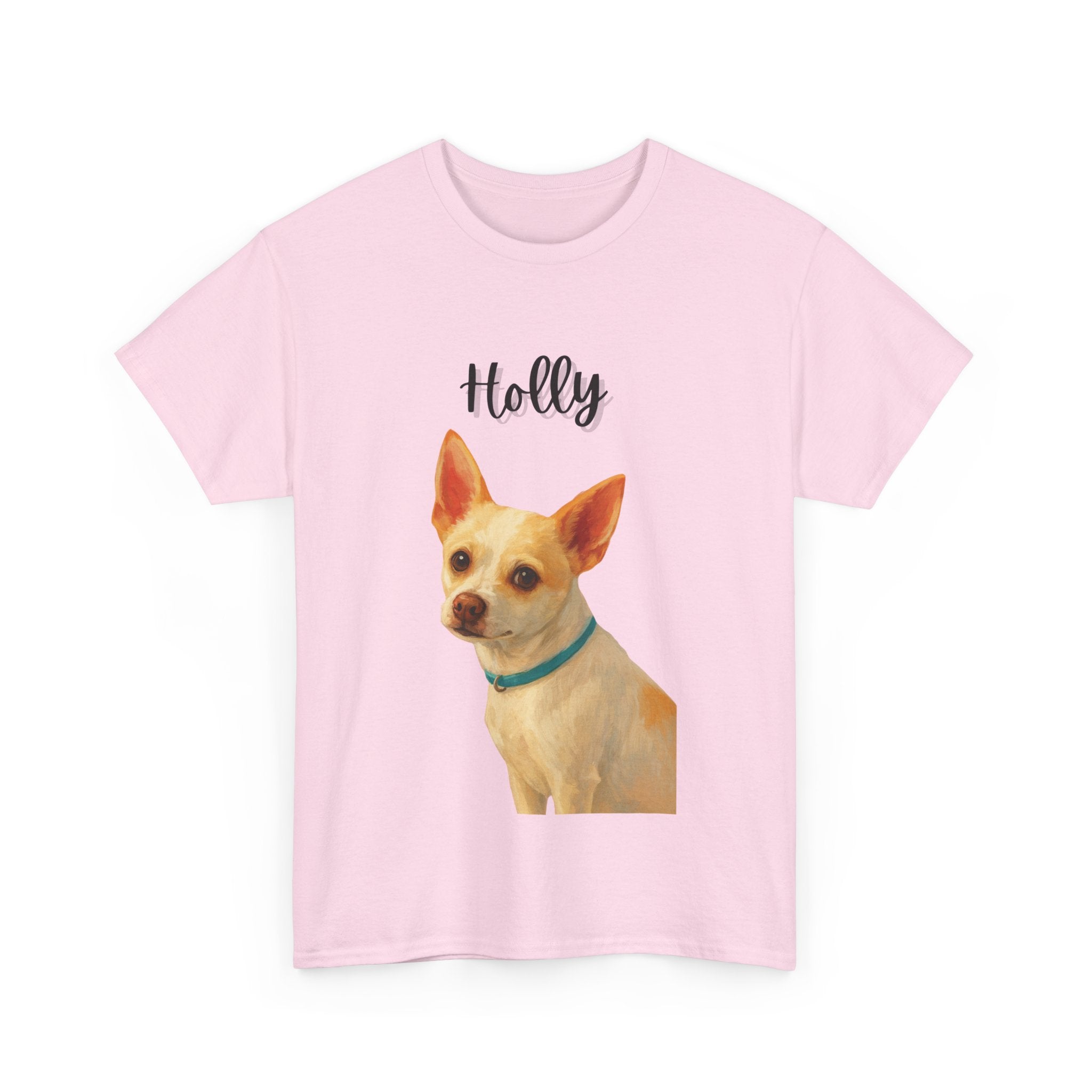 (Holly) Whimsical Dog Portrait Tee Shirt