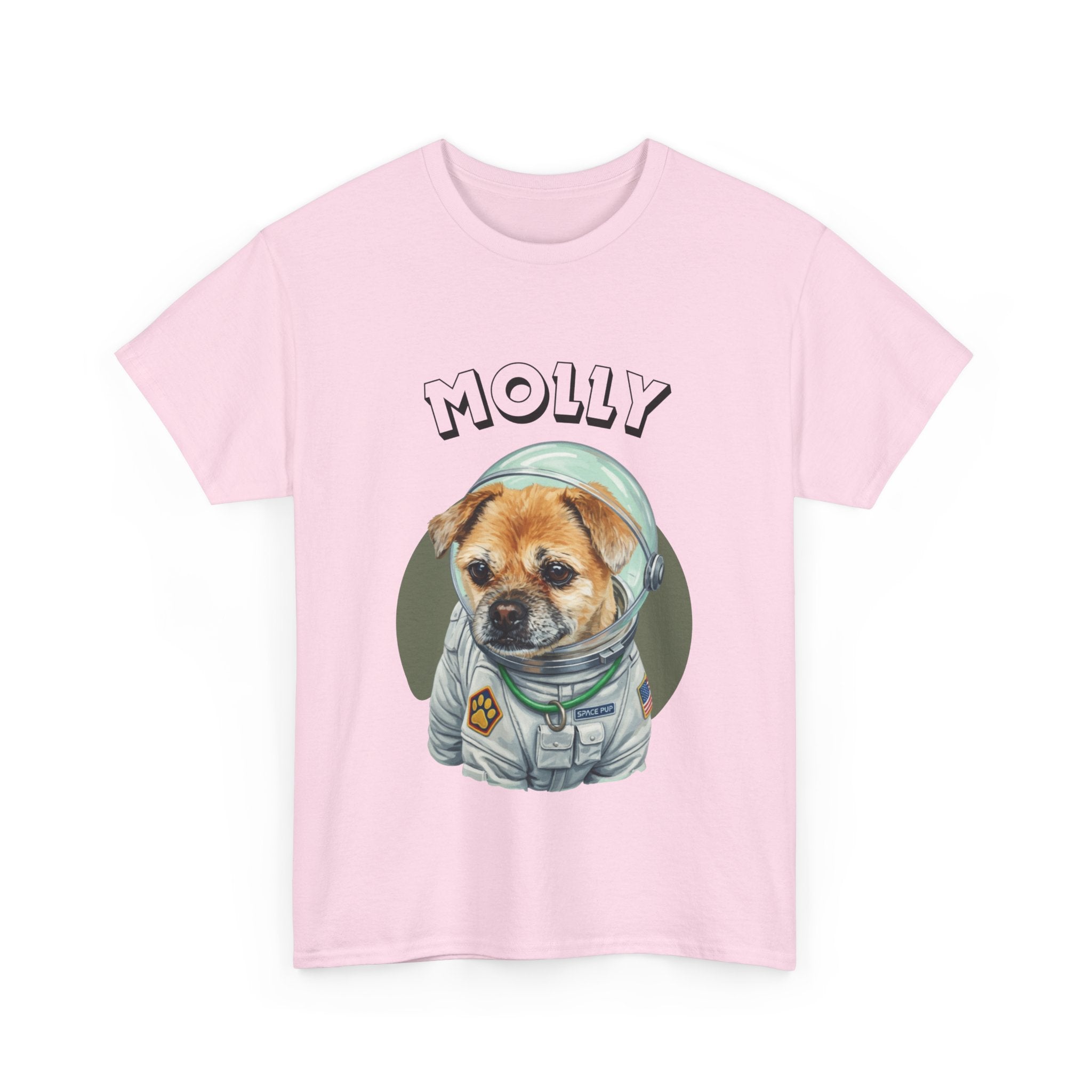 (Molly) Whimsical Dog Portrait Tee Shirt