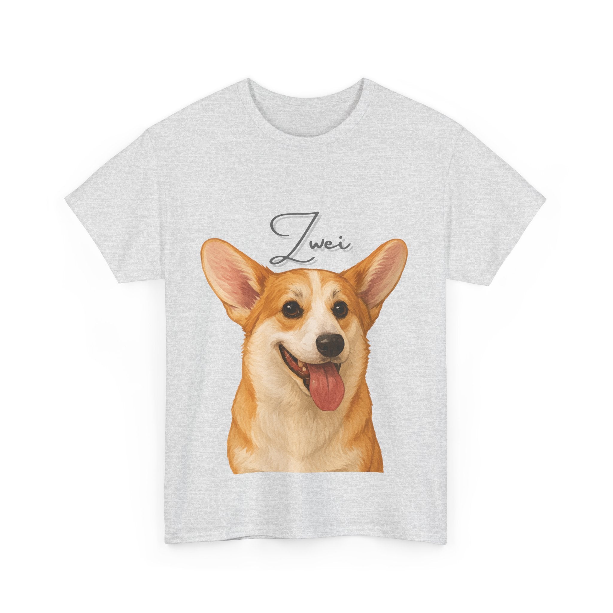 (Zwei) Whimsical Dog Portrait Tee Shirt
