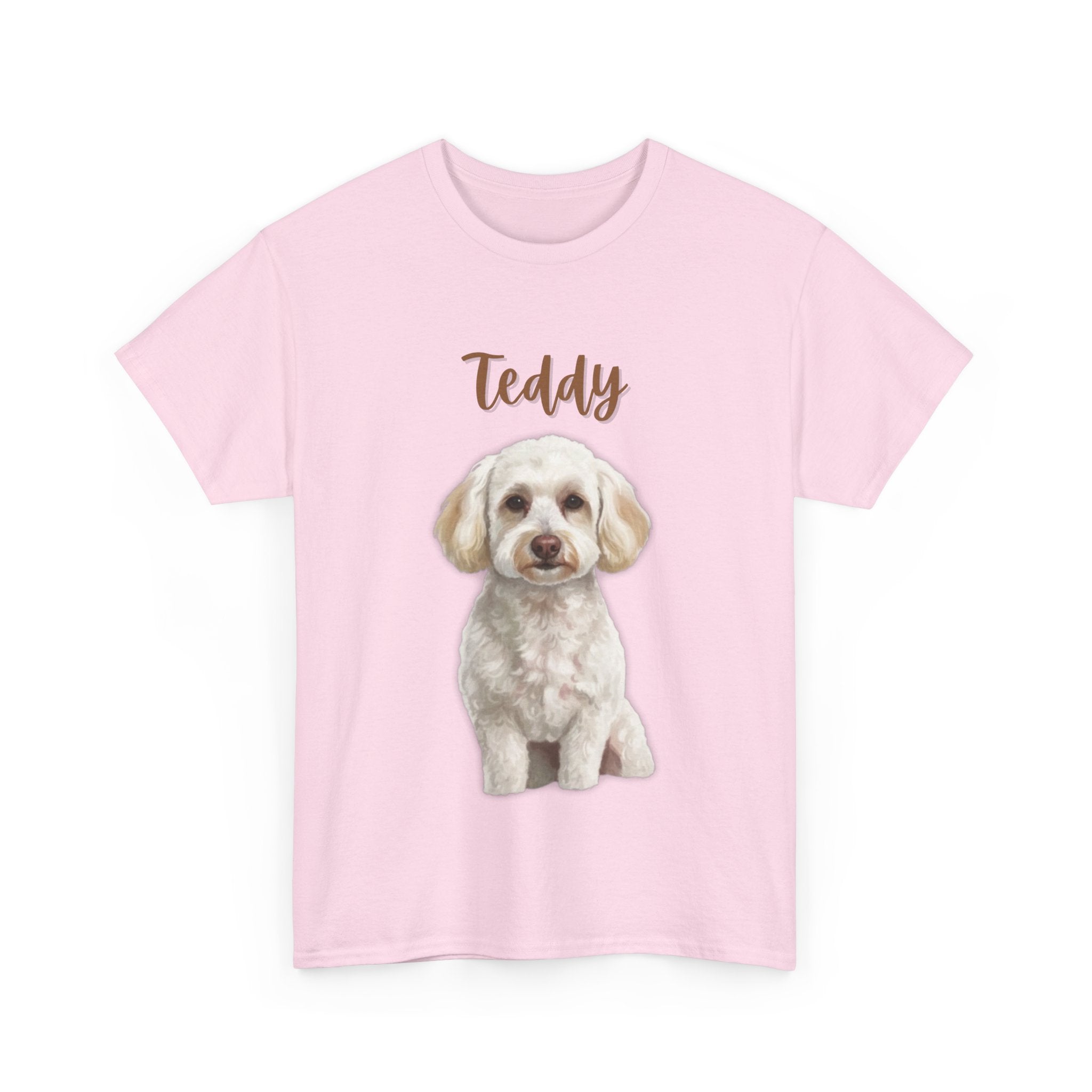 (Teddy) Whimsical Dog Portrait Tee Shirt