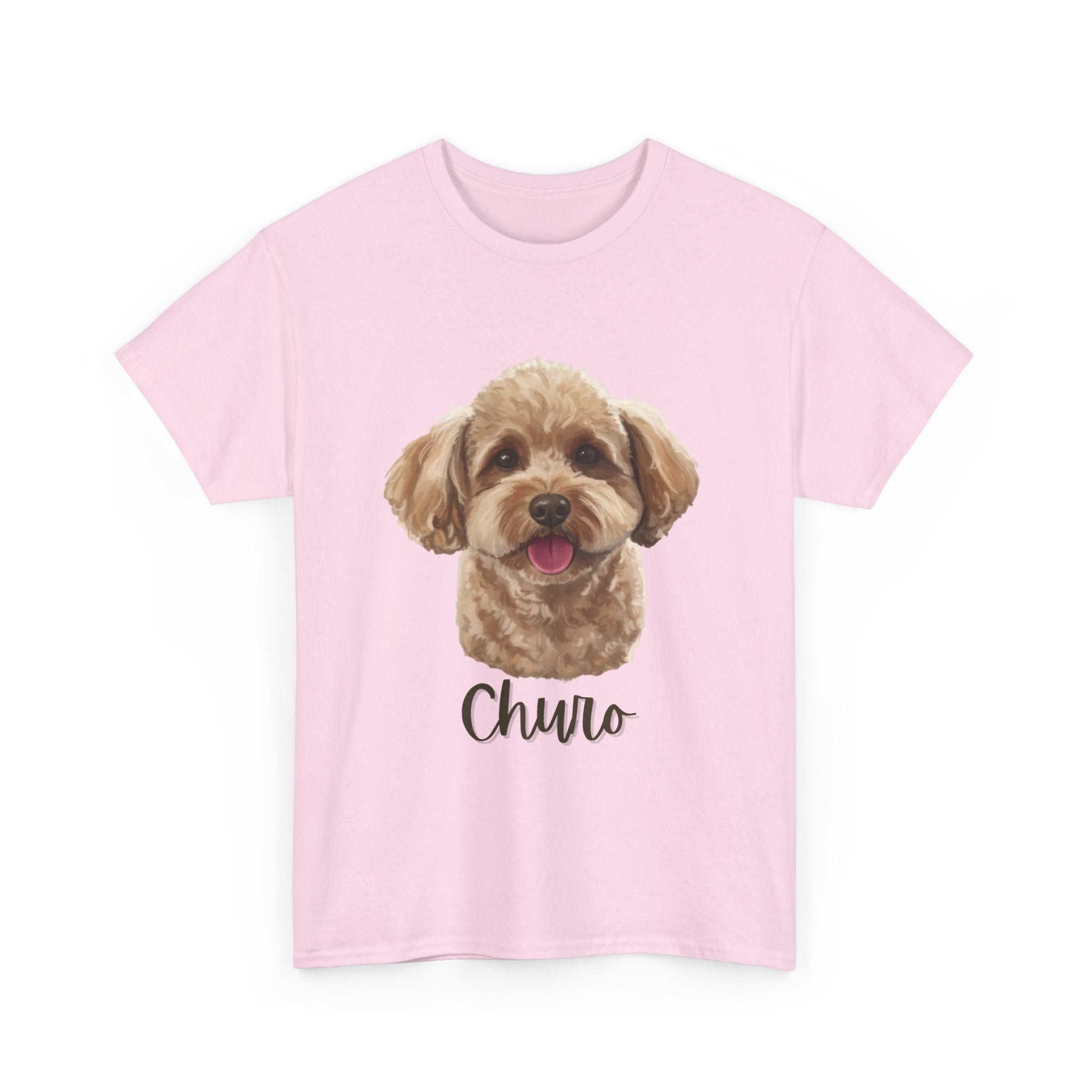 (Churo) Whimsical Dog Portrait Tee Shirt