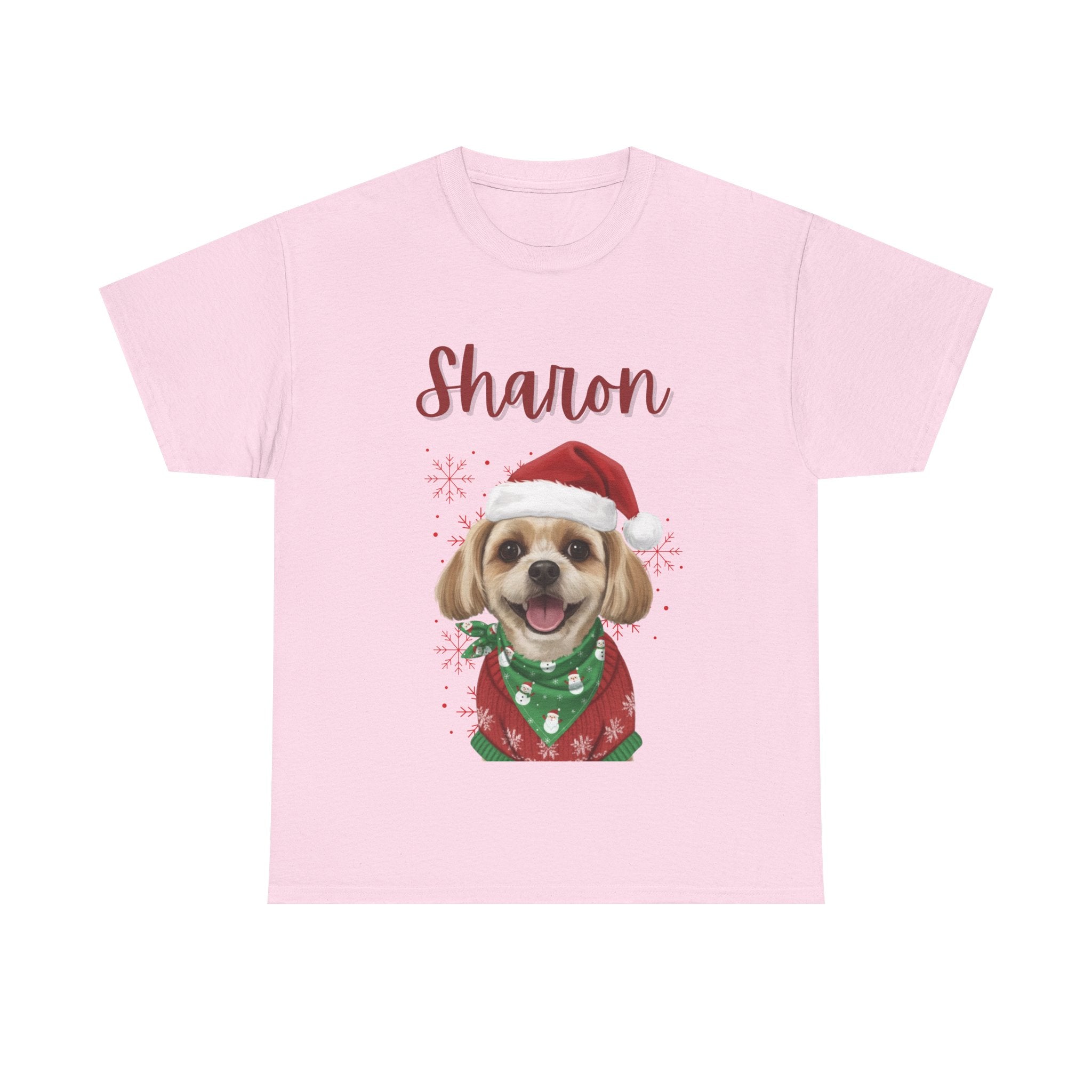 (Sharon) Whimsical Dog Portrait Tee Shirt