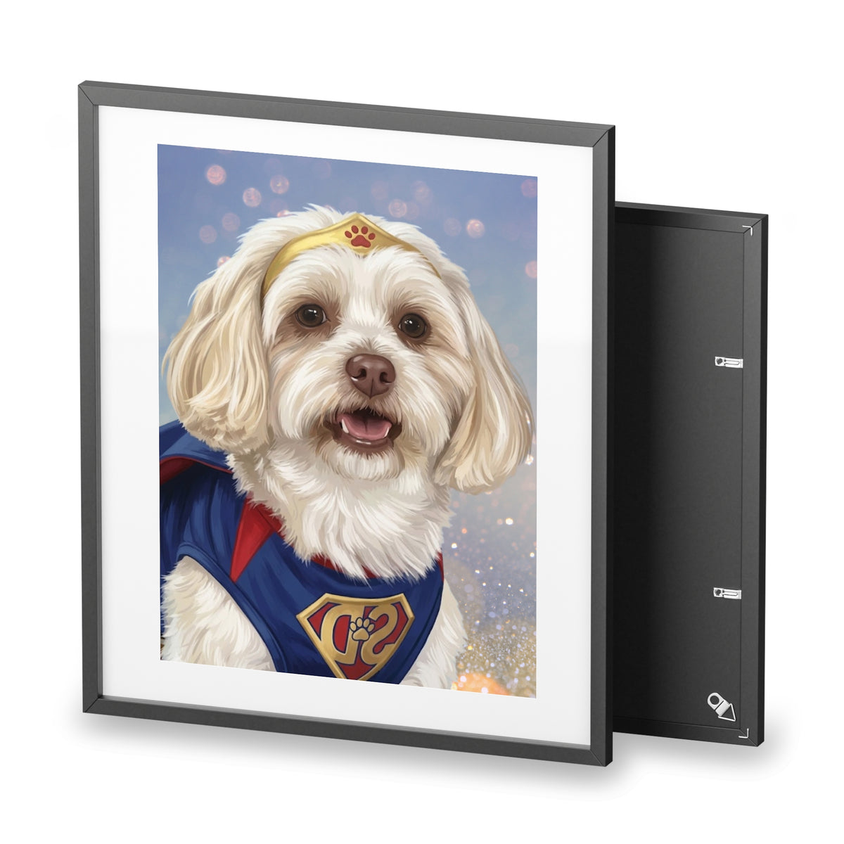 (Millie) Playful Dog Framed Poster