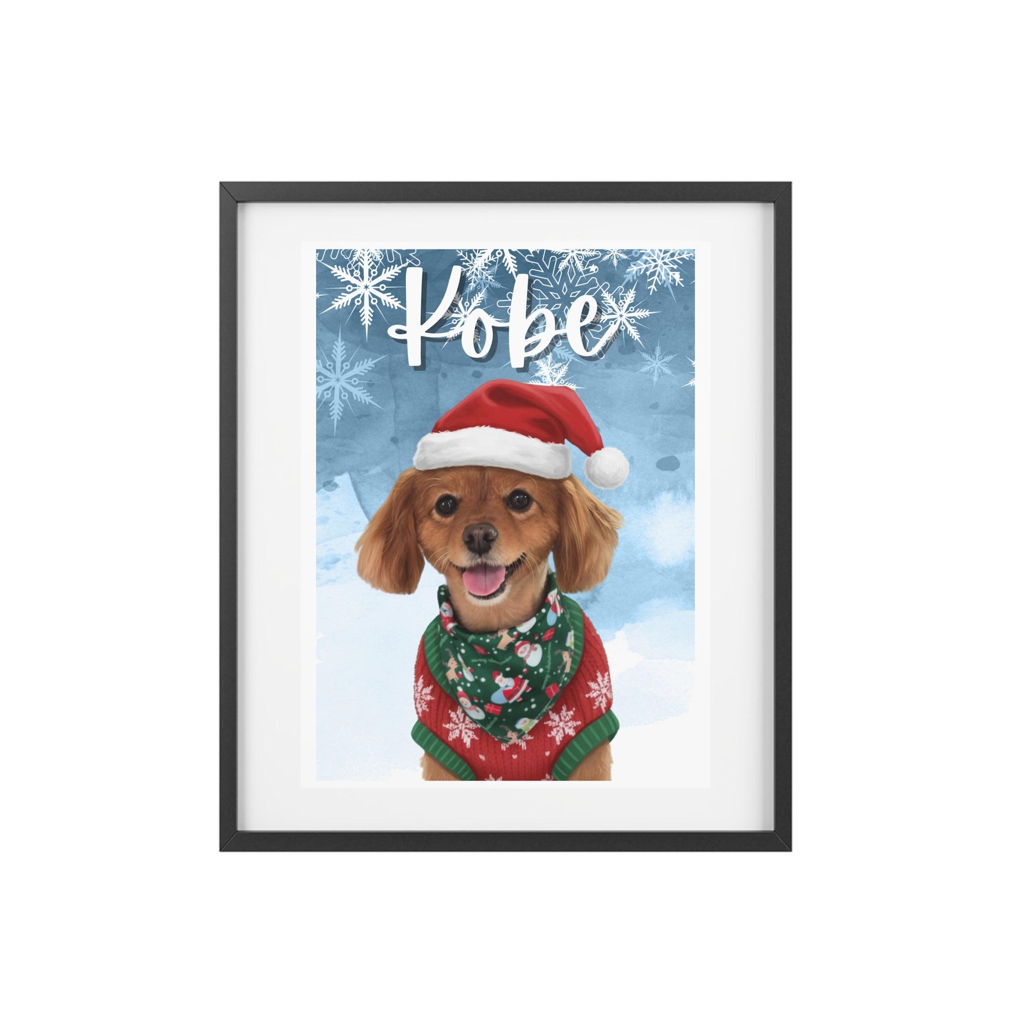 (Kobe) Playful Dog Framed Poster