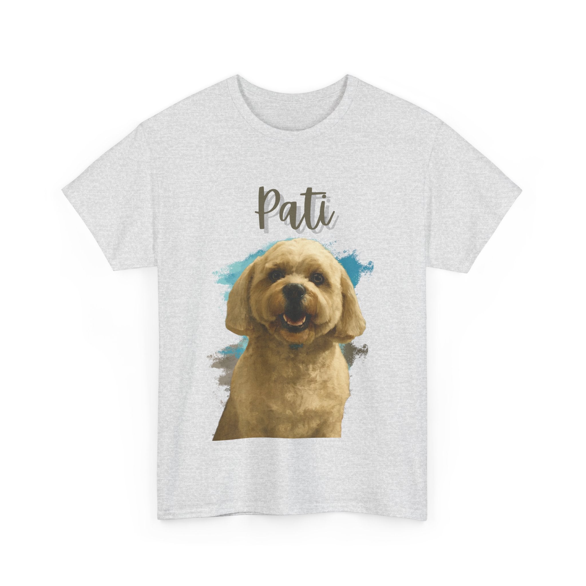 (Pati) Whimsical Dog Portrait Tee Shirt