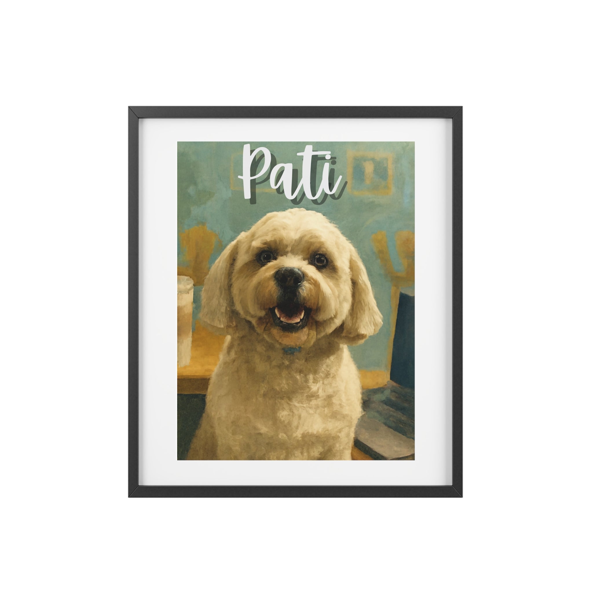 (Pati) Playful Dog Framed Poster