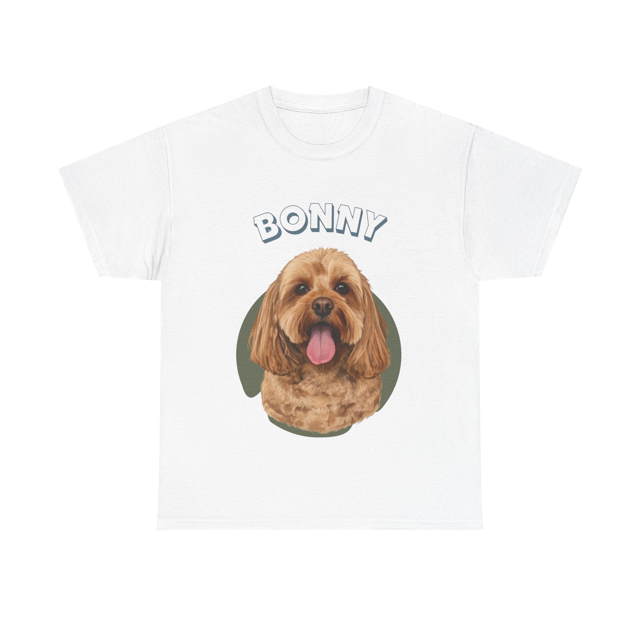 (Bonny) Whimsical Dog Portrait Tee Shirt