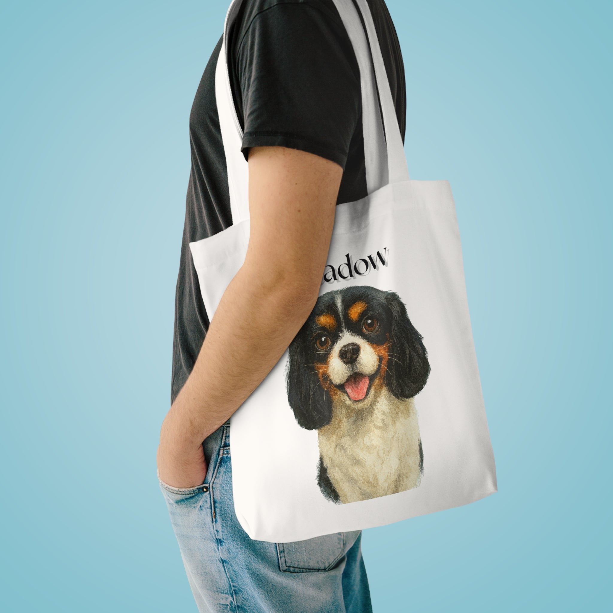 (Meadow) Personalized Dog Lover Tote Bag