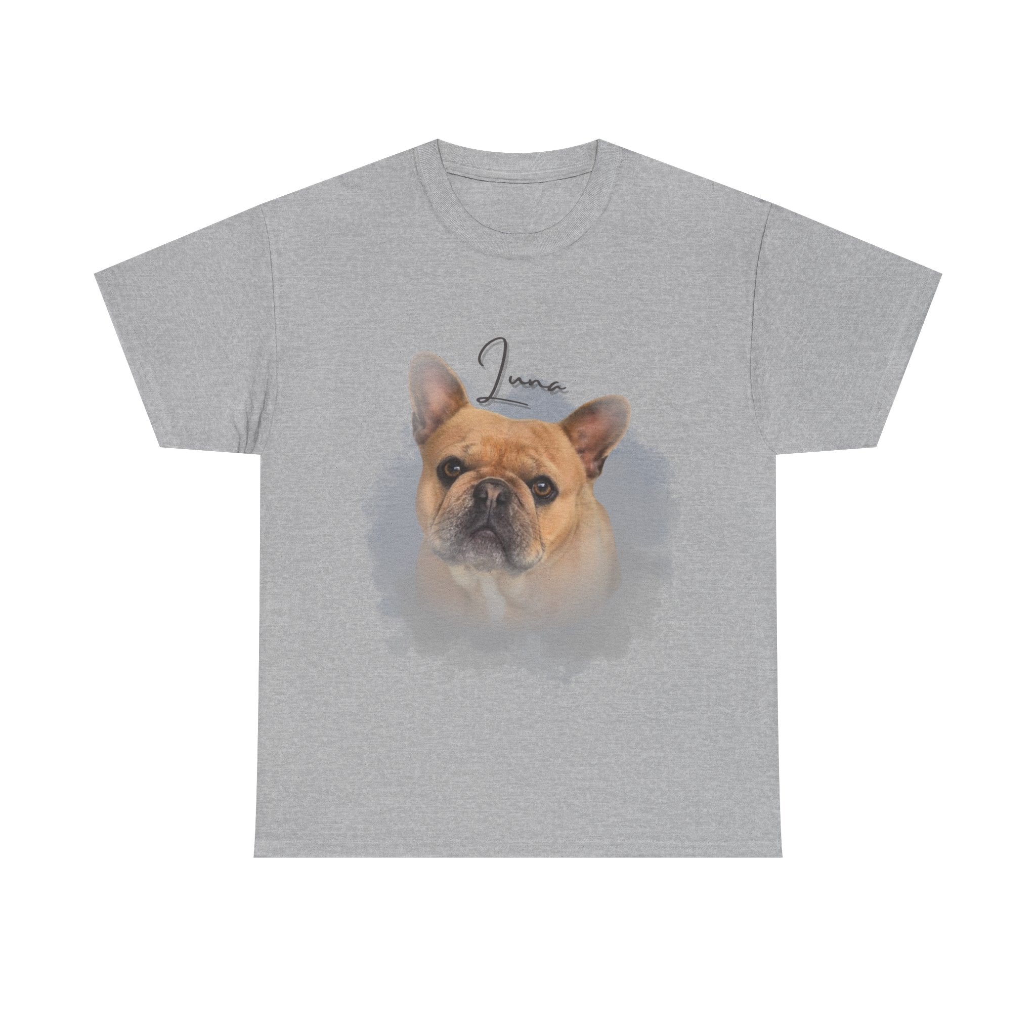 (Luna) Whimsical Dog Portrait Tee Shirt