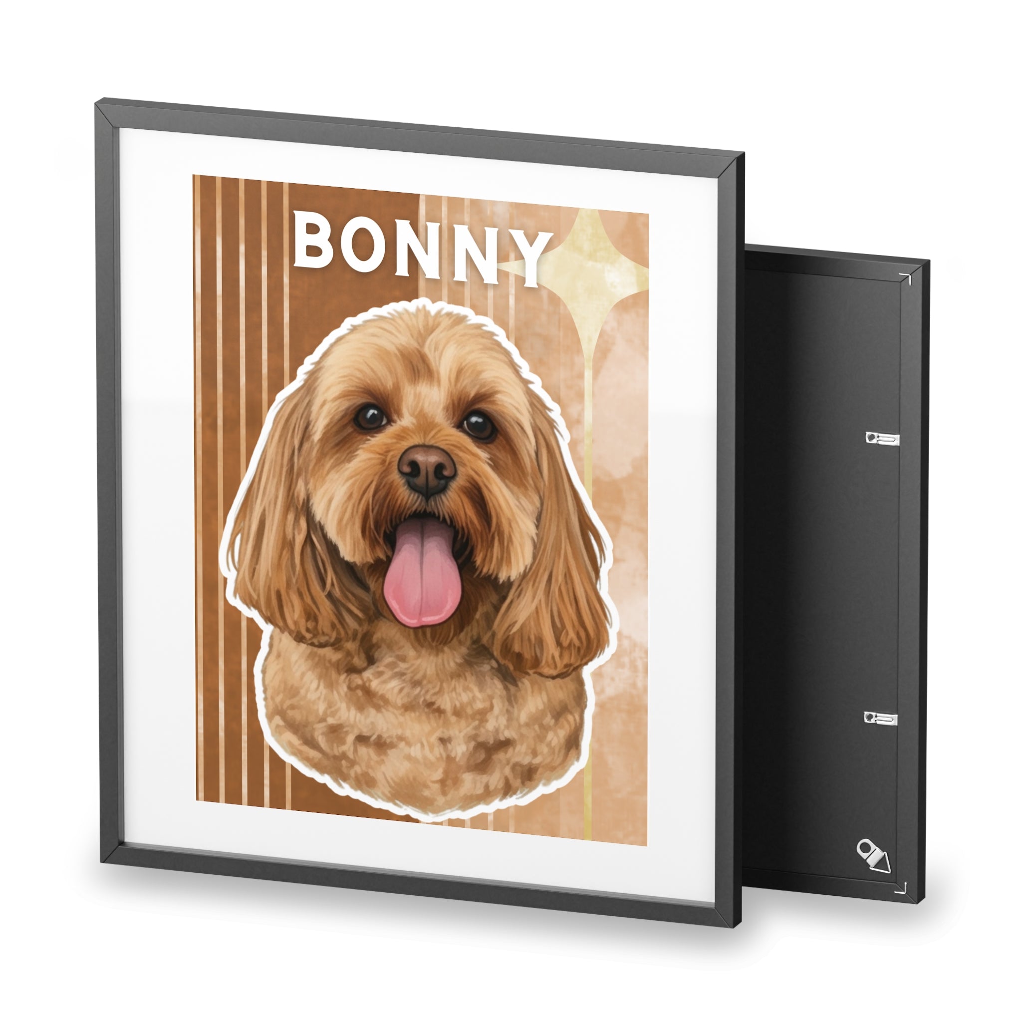 (Bonny) Playful Dog Framed Poster