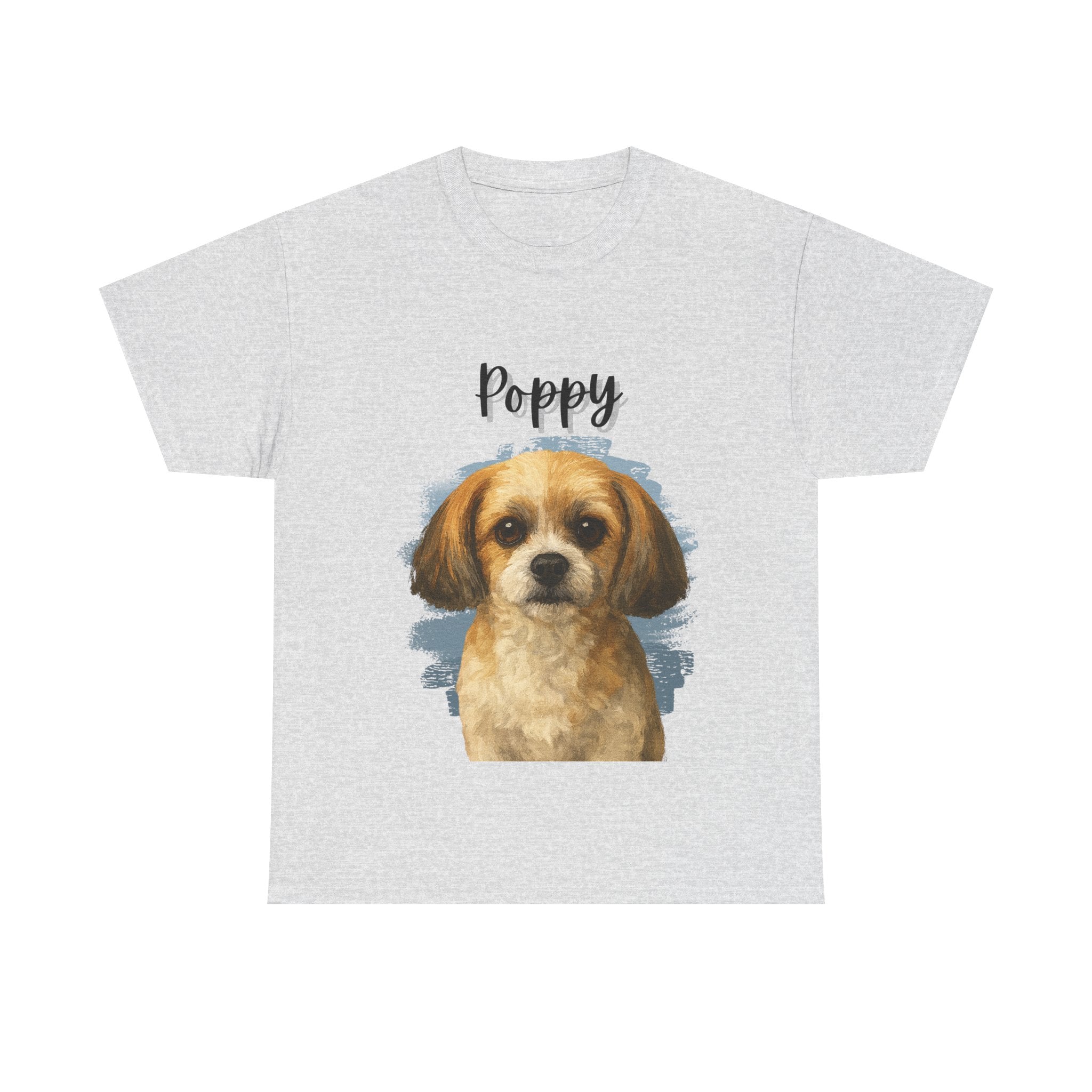 (Poppy) Whimsical Dog Portrait Tee Shirt