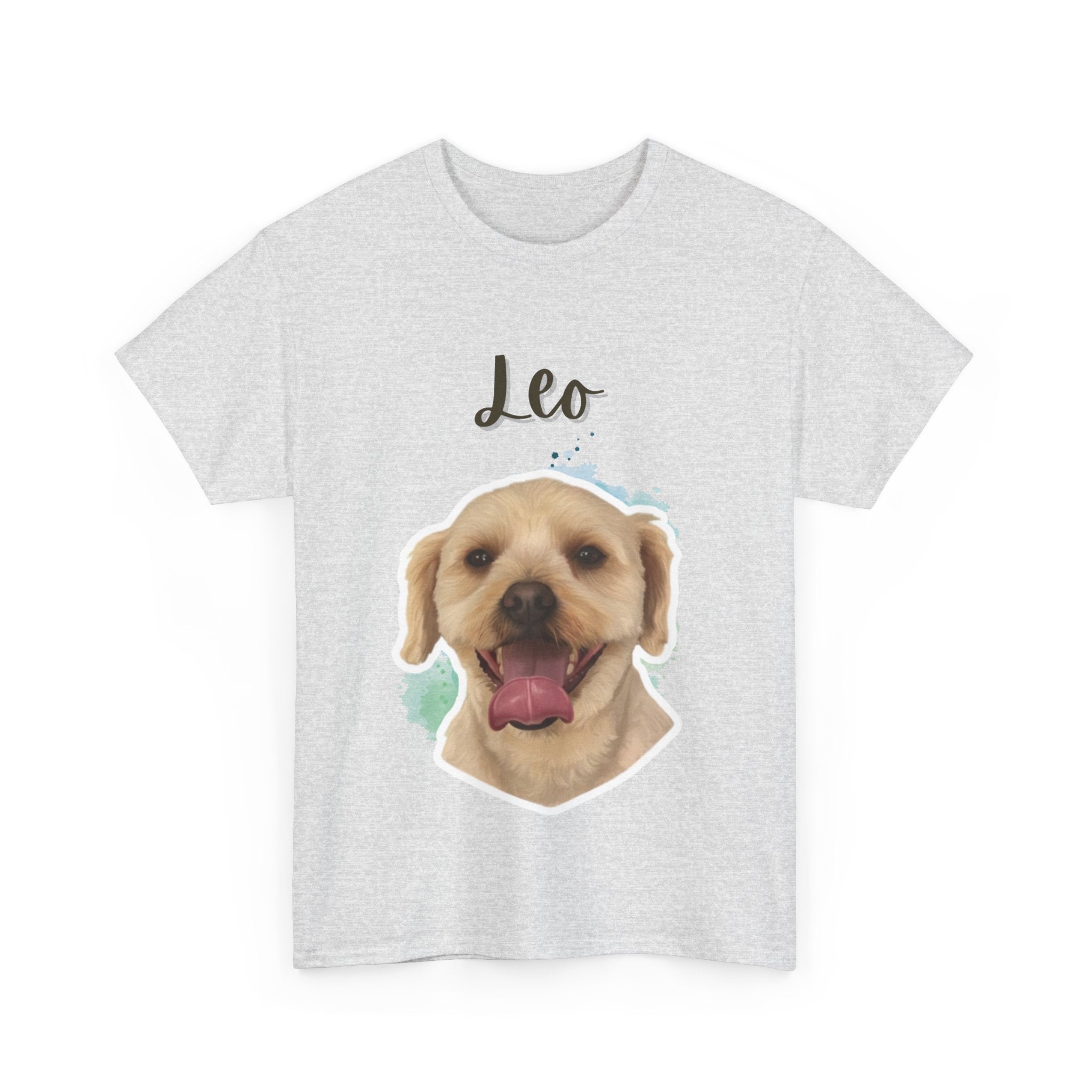 (Leo) Whimsical Dog Portrait Tee Shirt