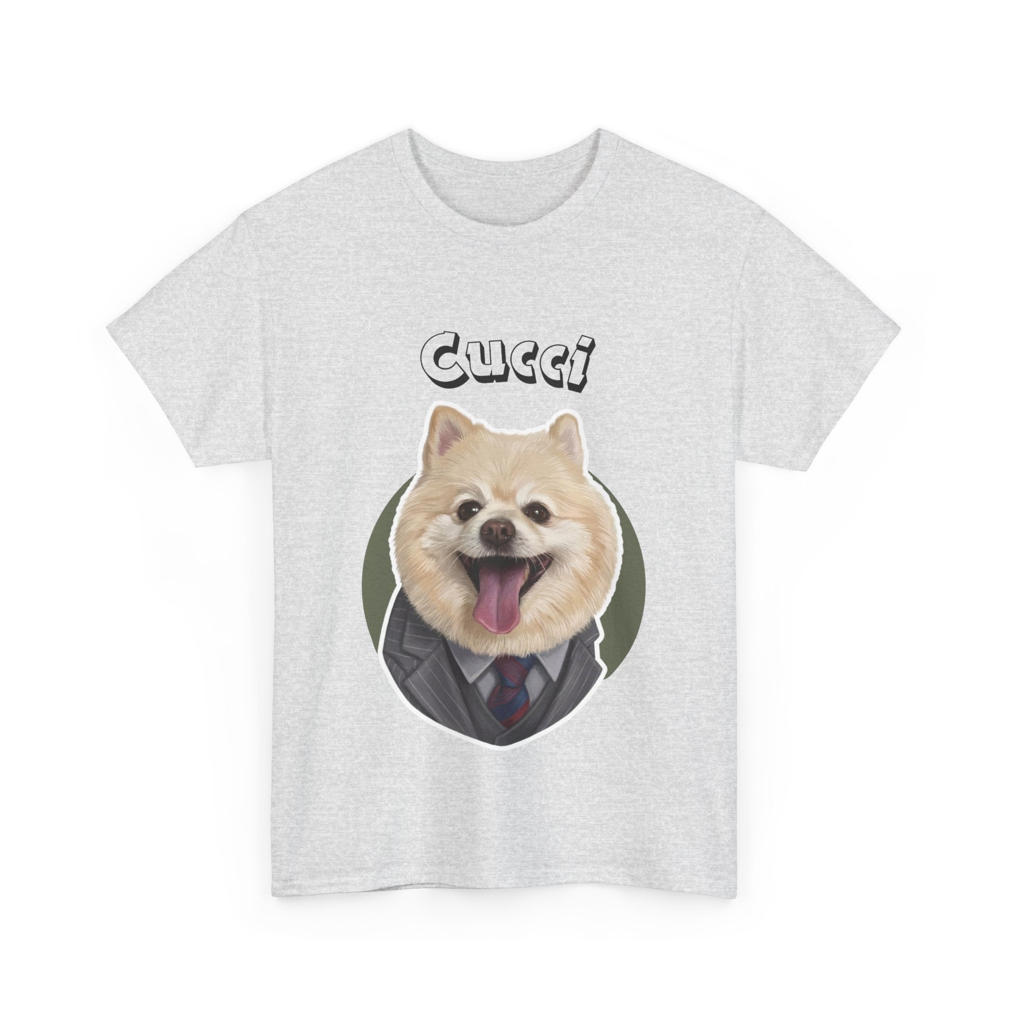 (Cucci) Whimsical Dog Portrait Tee Shirt