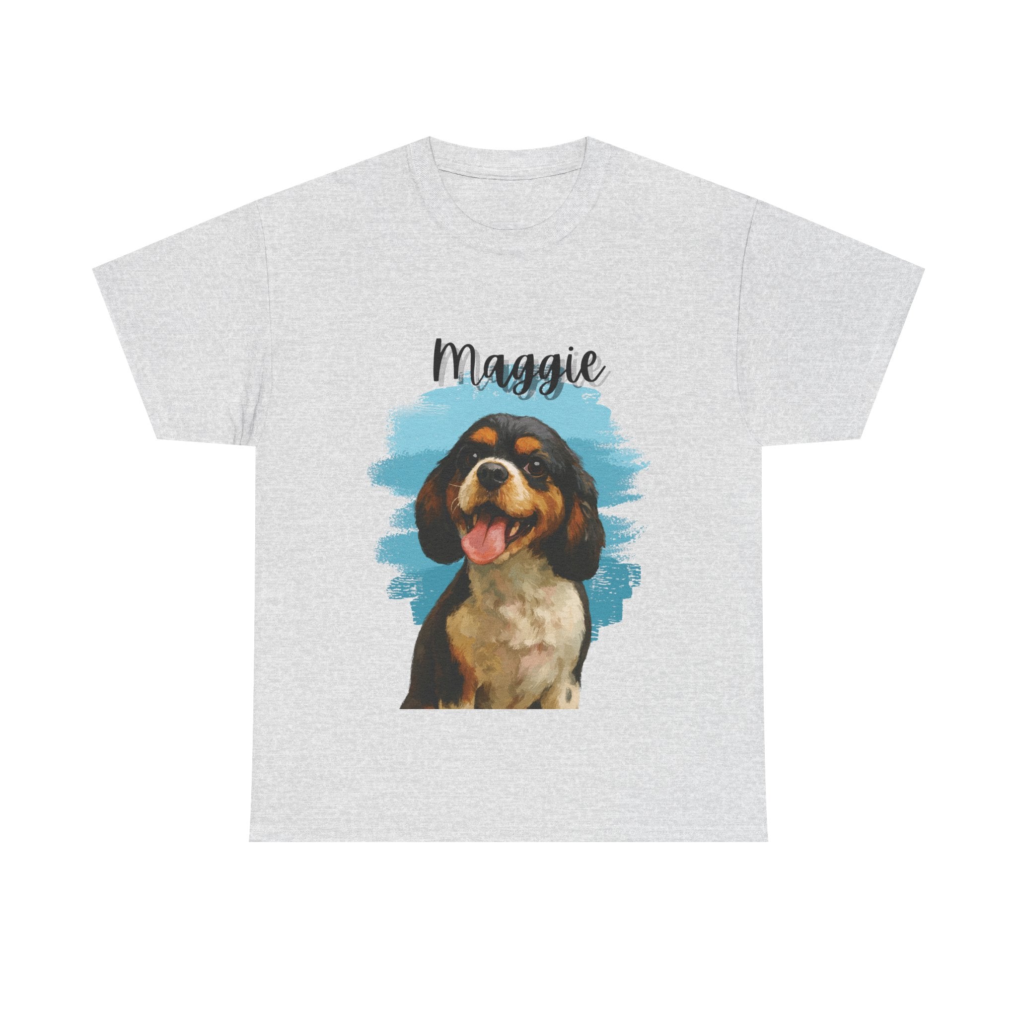 (Maggie) Whimsical Dog Portrait Tee Shirt