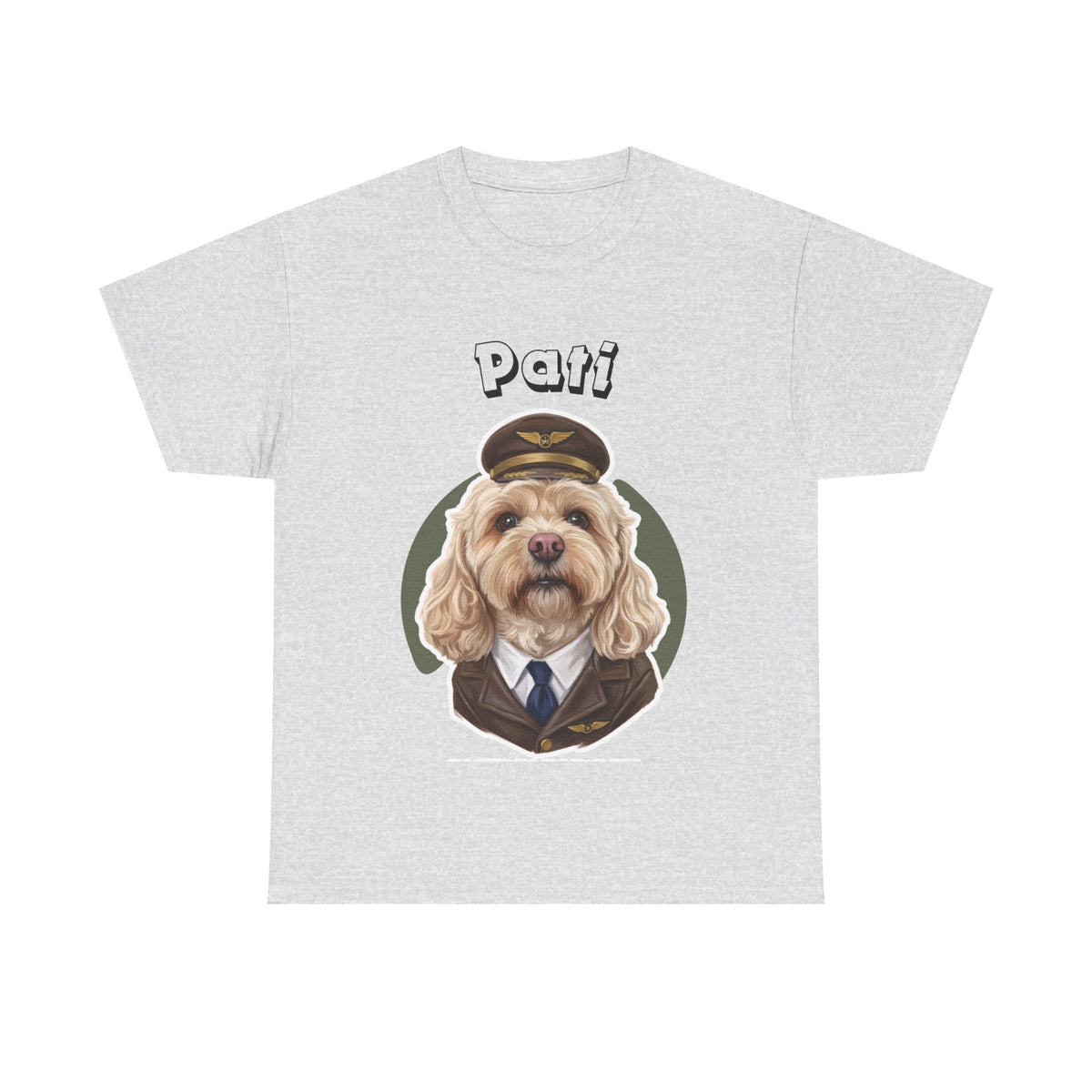 (Pati) Whimsical Dog Portrait Tee Shirt