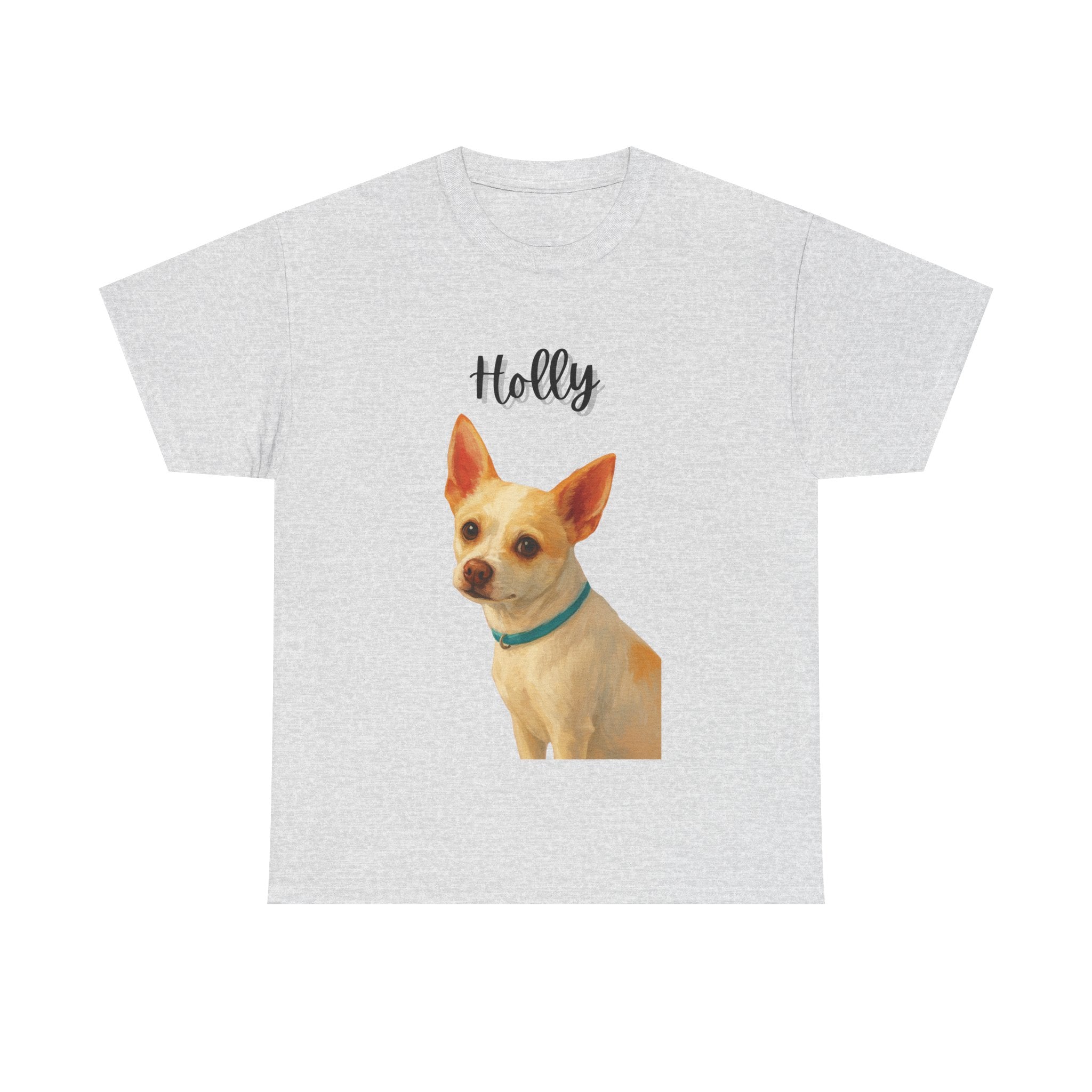 (Holly) Whimsical Dog Portrait Tee Shirt