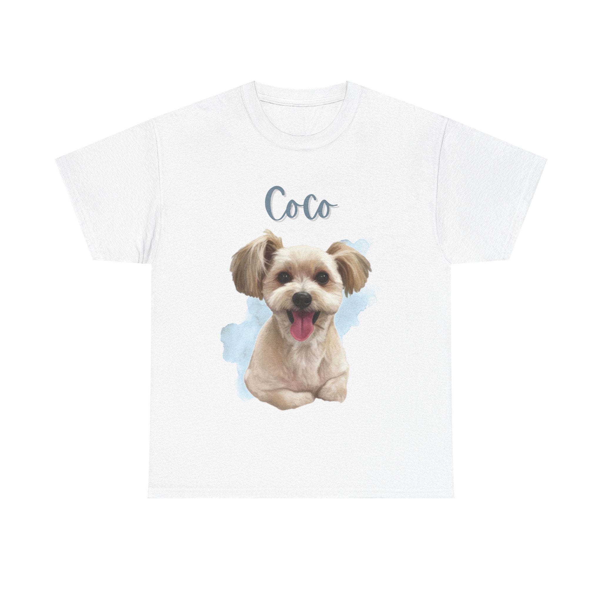 (Coco) Whimsical Dog Portrait Tee Shirt