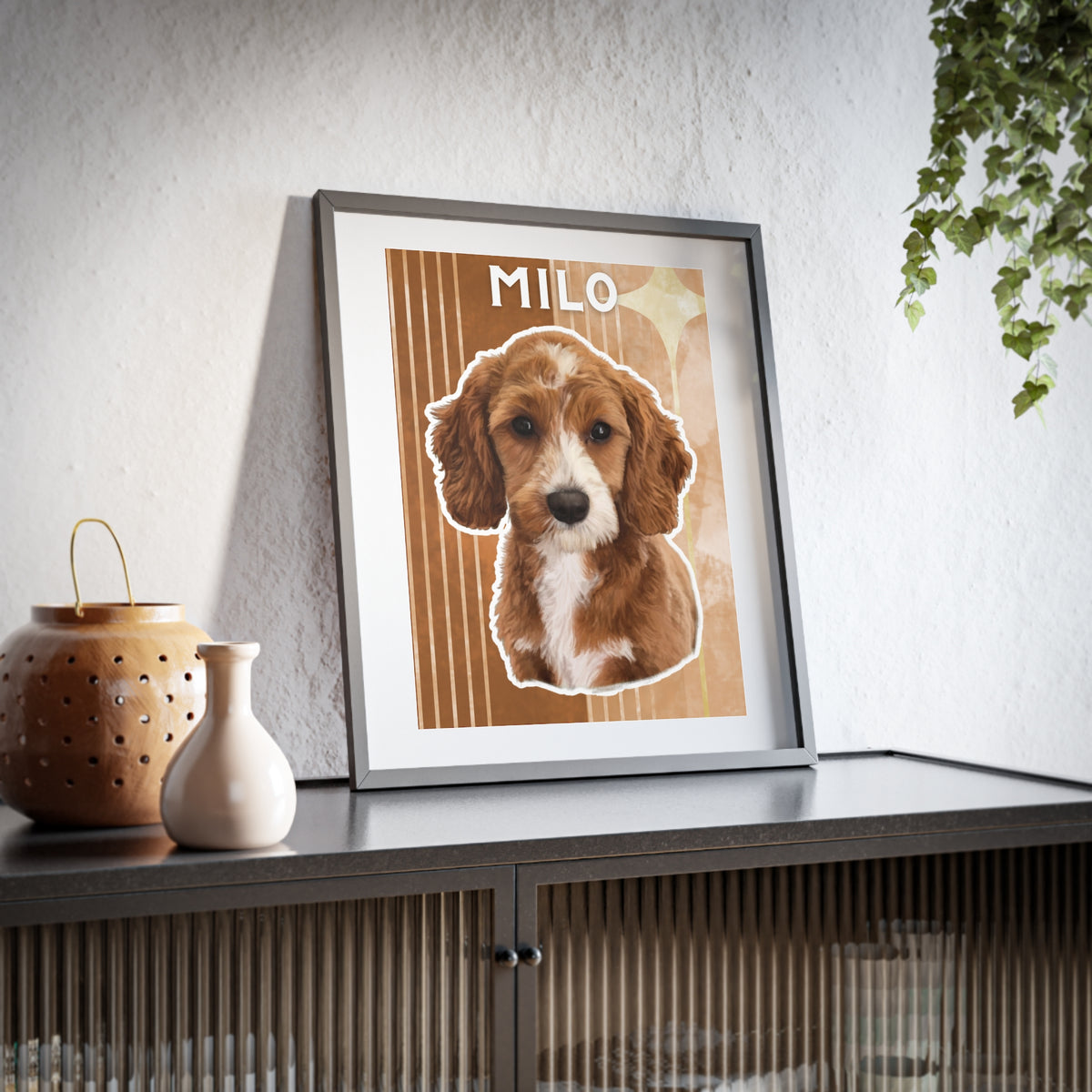 (Milo) Playful Dog Framed Poster