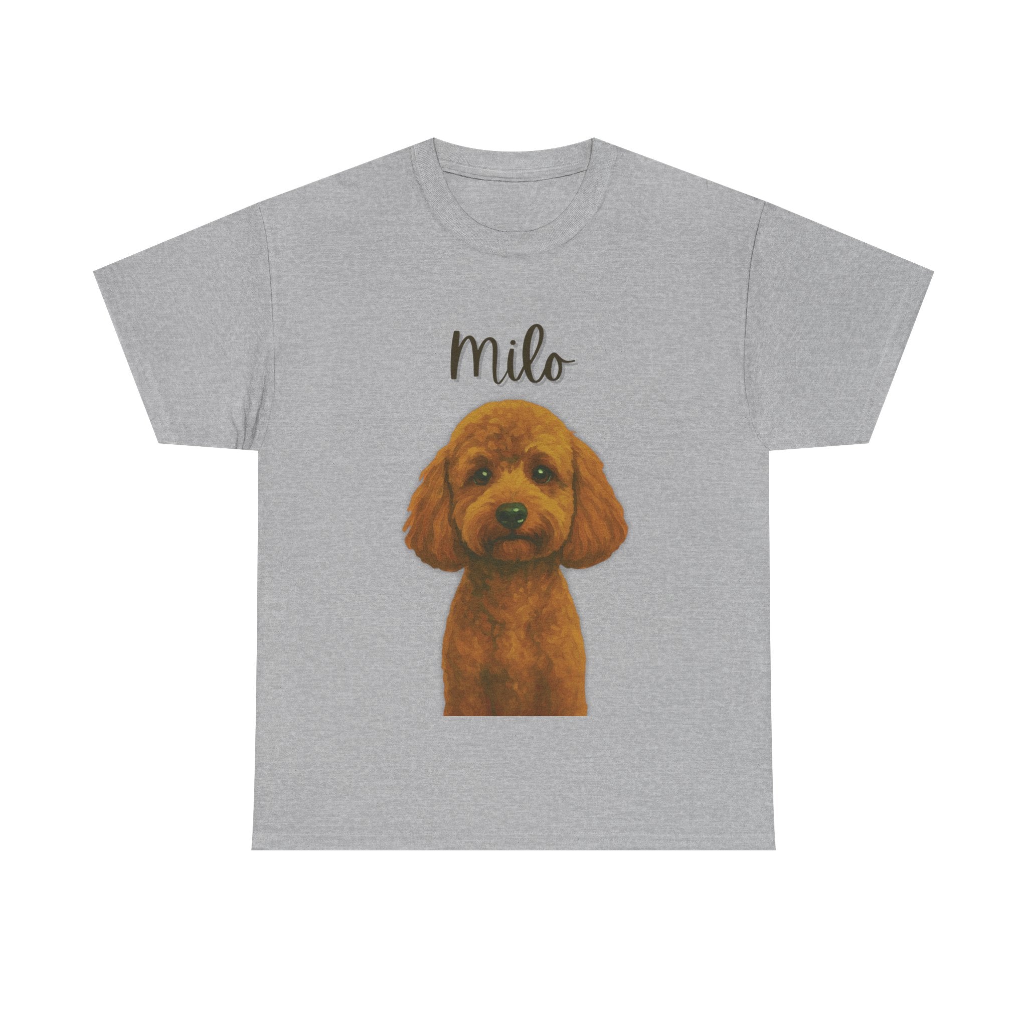 (Milo) Whimsical Dog Portrait Tee Shirt