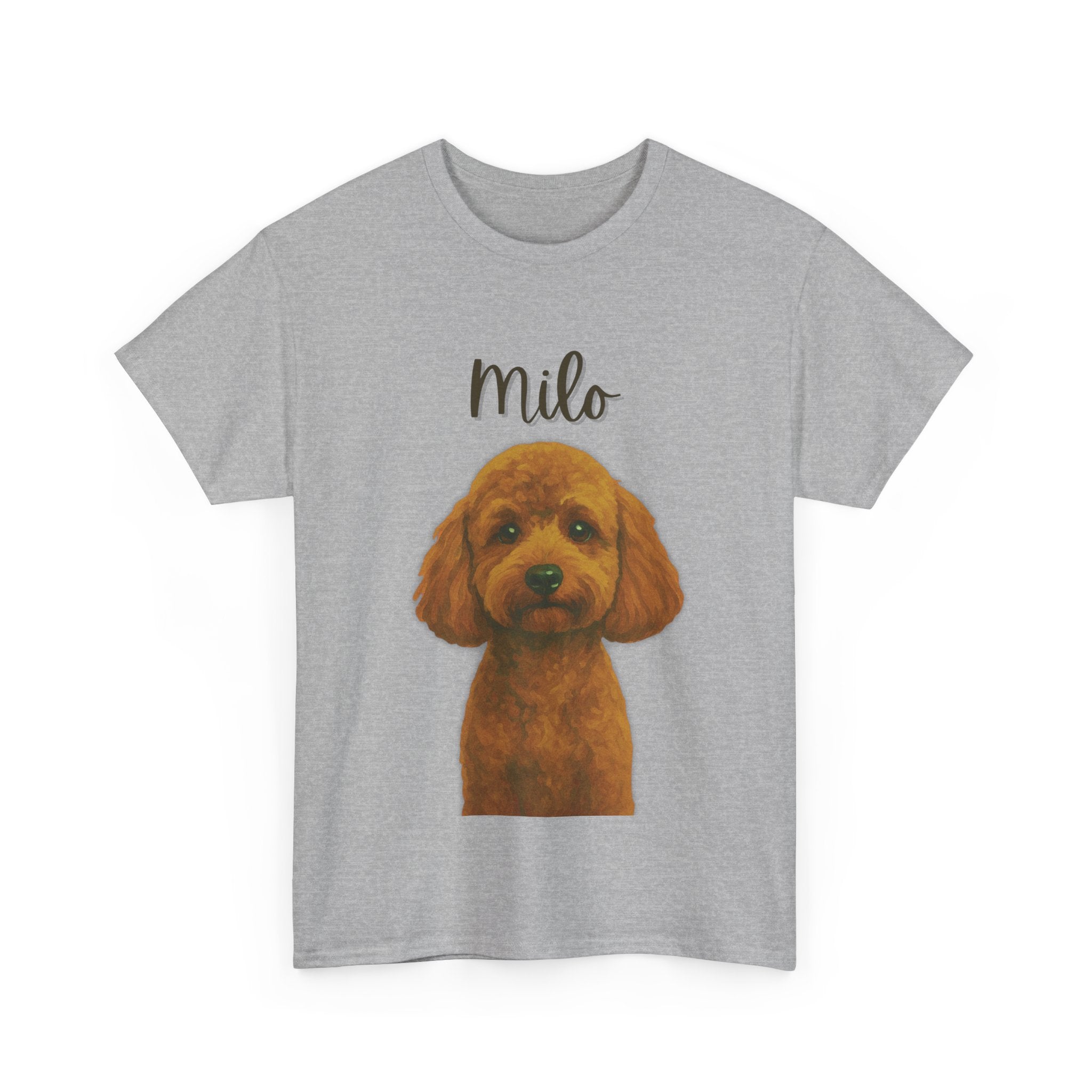 (Milo) Whimsical Dog Portrait Tee Shirt