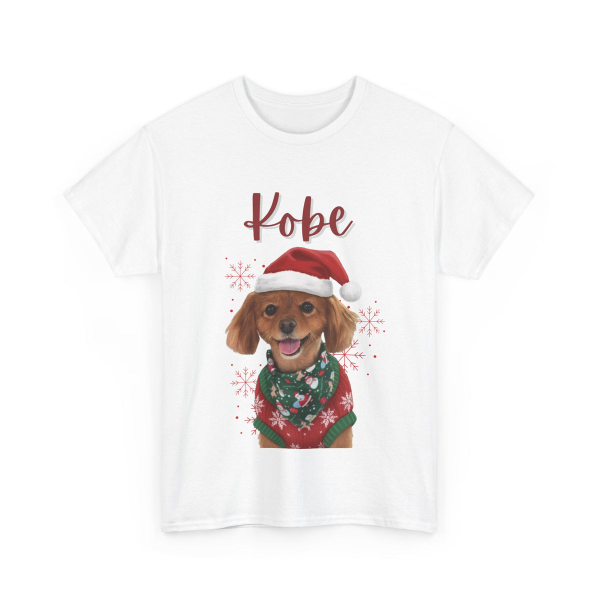 (Kobe) Whimsical Dog Portrait Tee Shirt