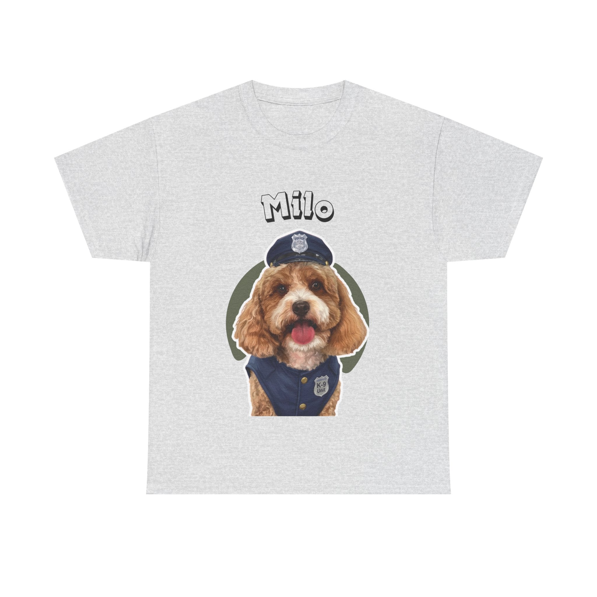 (Milo) Whimsical Dog Portrait Tee Shirt