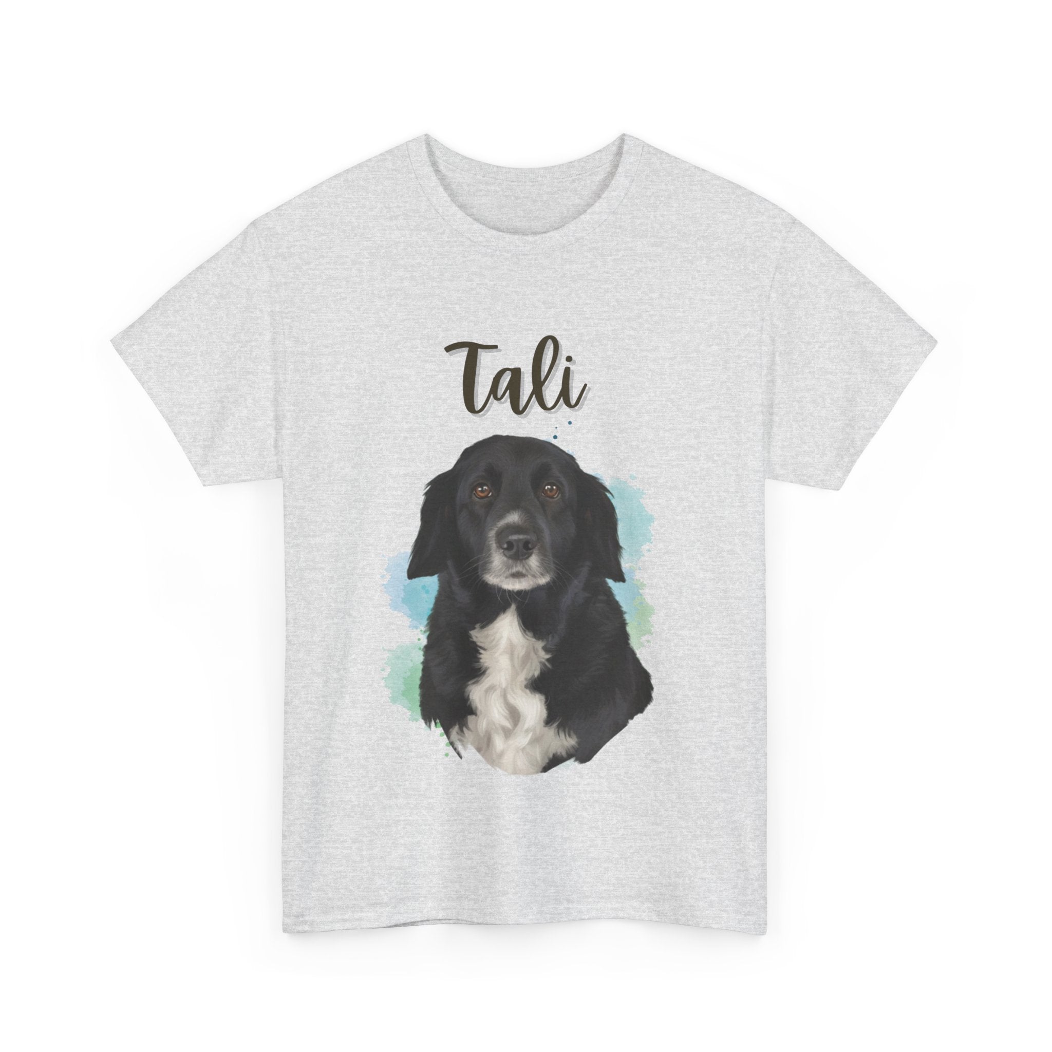 (Tali) Whimsical Dog Portrait Tee Shirt