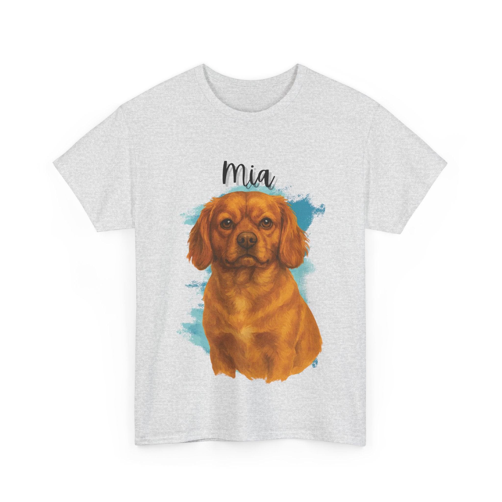(Mia) Whimsical Dog Portrait Tee Shirt