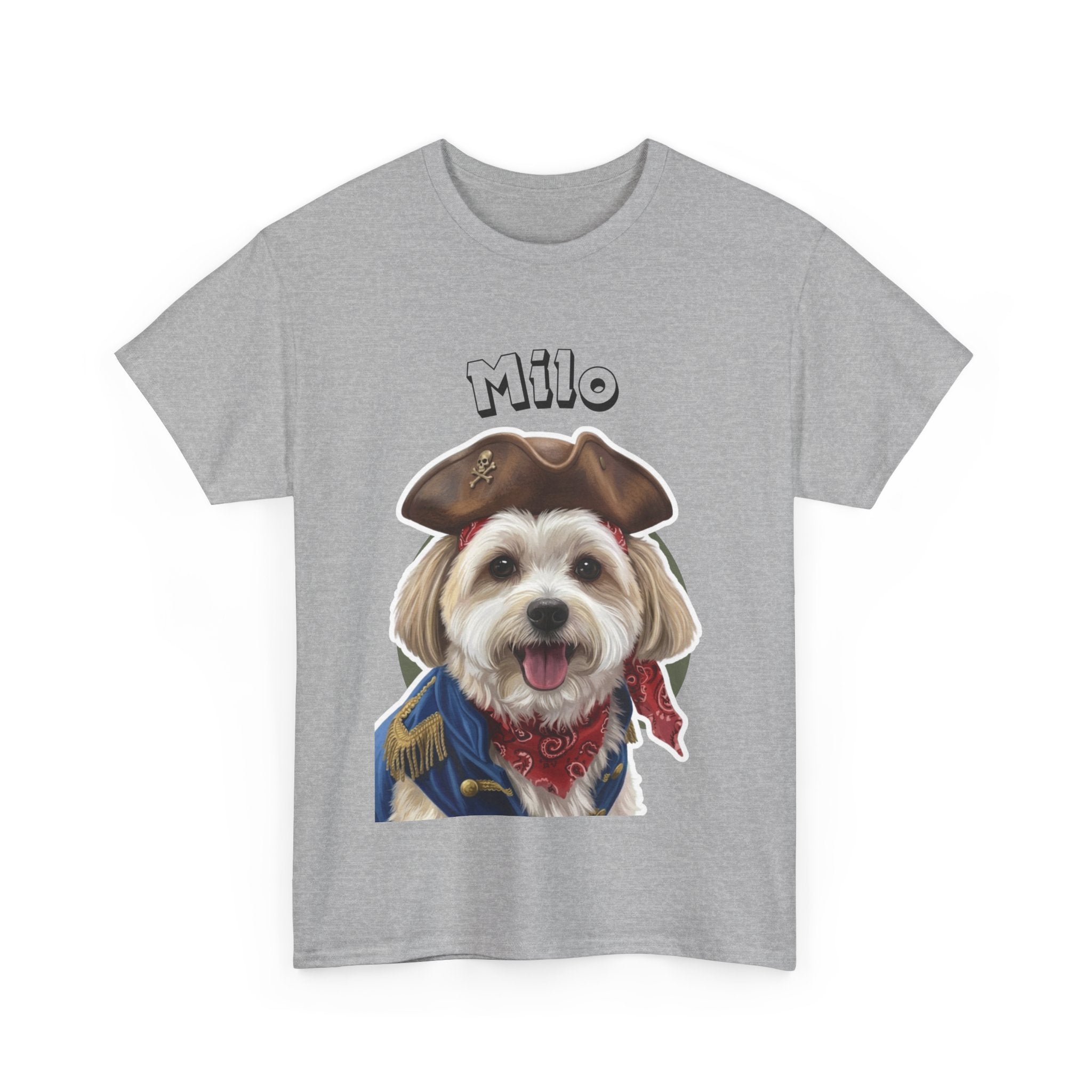 (Milo) Whimsical Dog Portrait Tee Shirt