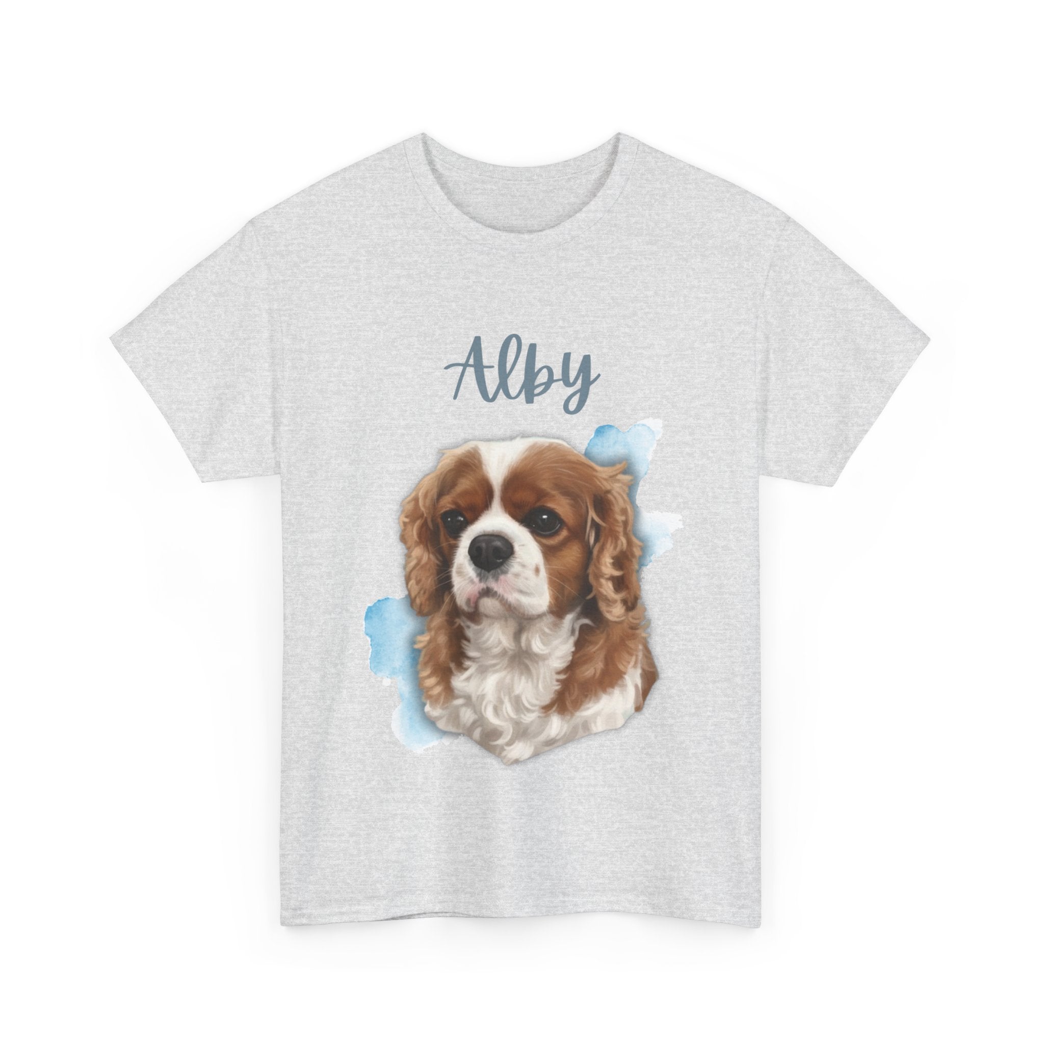 (Alby) Whimsical Dog Portrait Tee Shirt