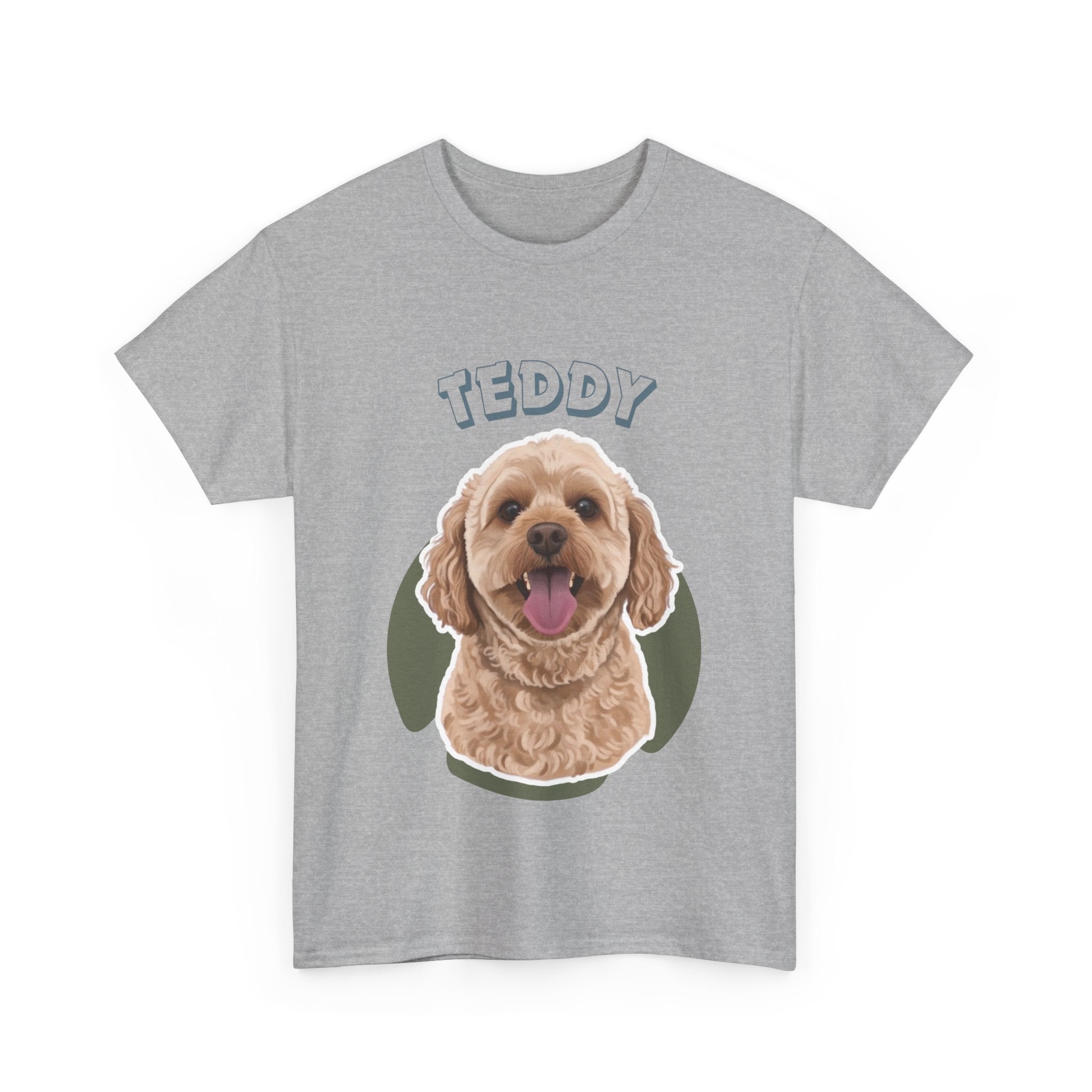 (Teddy) Whimsical Dog Portrait Tee Shirt