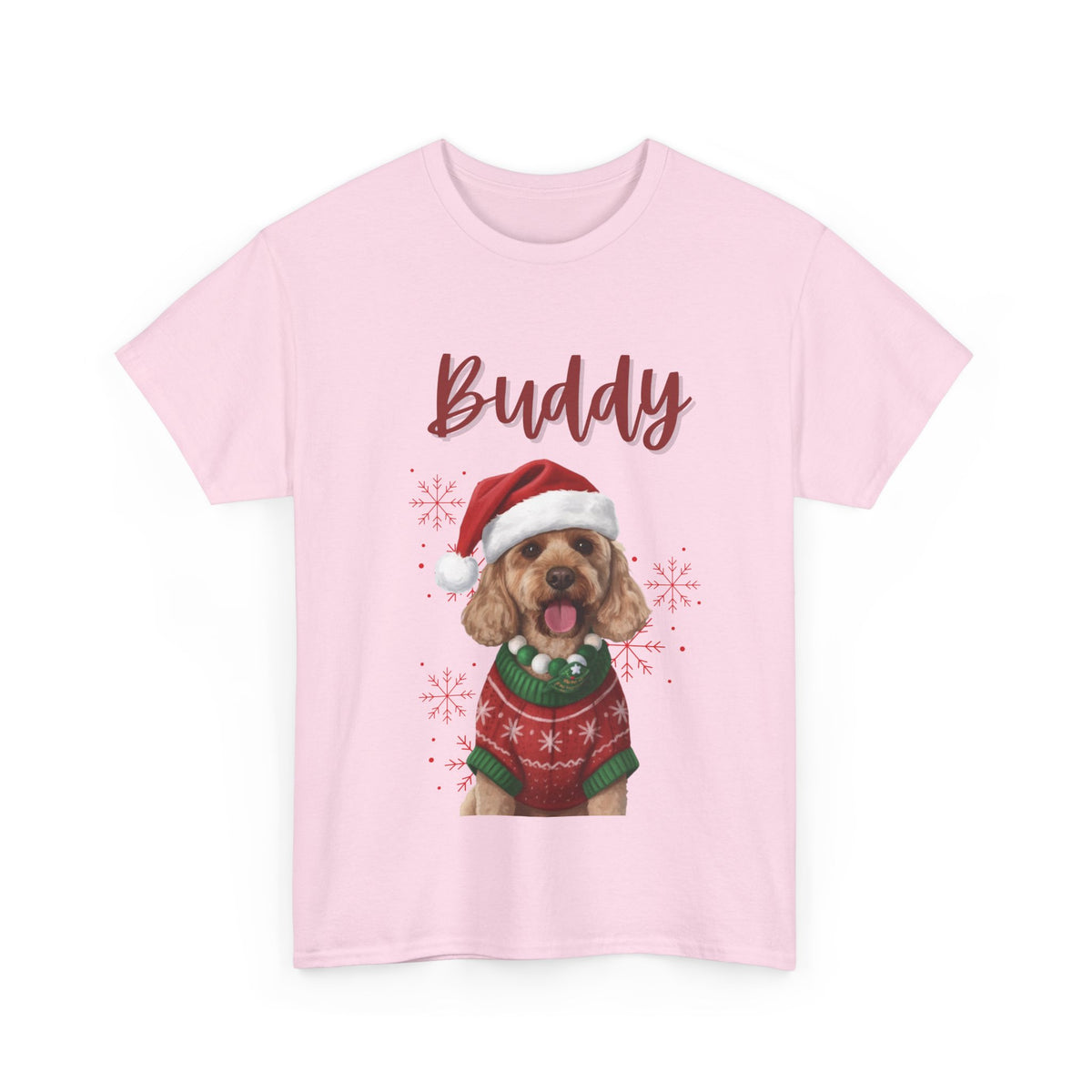 (Buddy) Whimsical Dog Portrait Tee Shirt