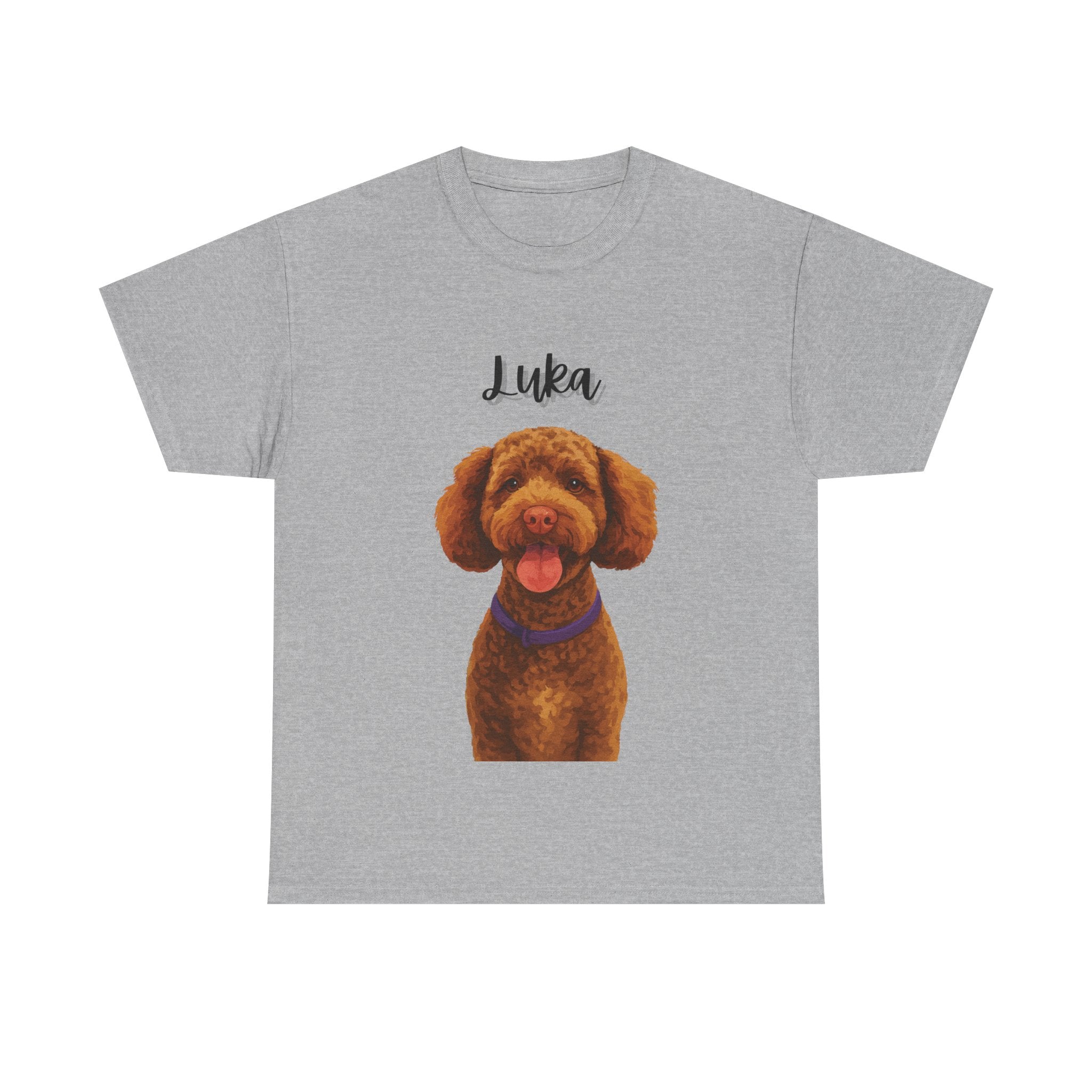 (Luka) Whimsical Dog Portrait Tee Shirt