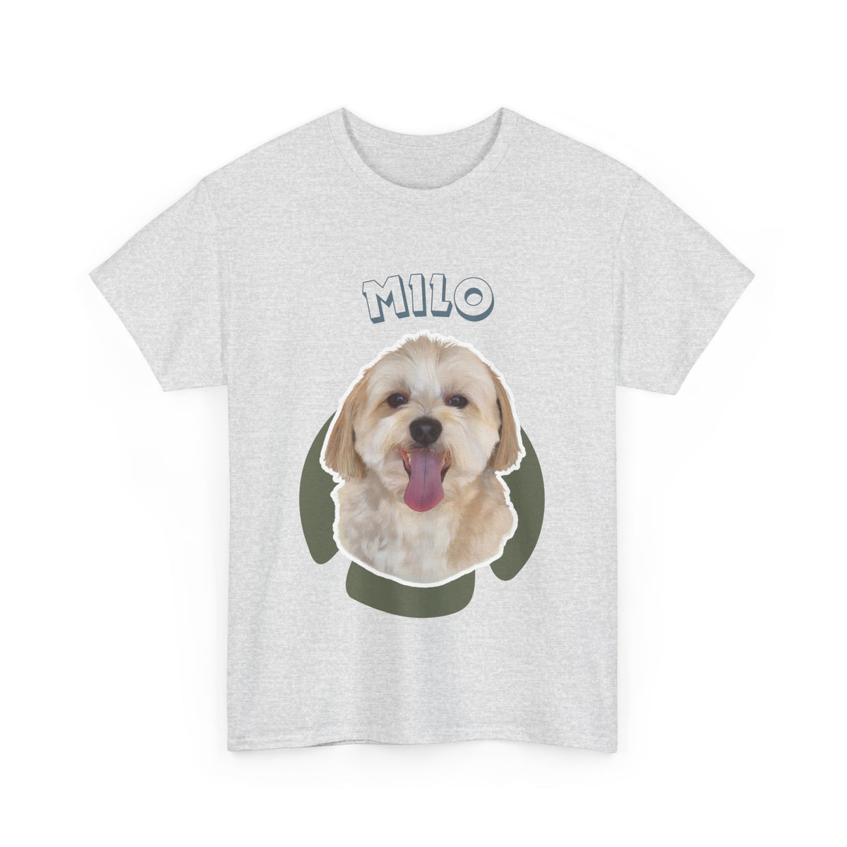 (Milo) Whimsical Dog Portrait Tee Shirt