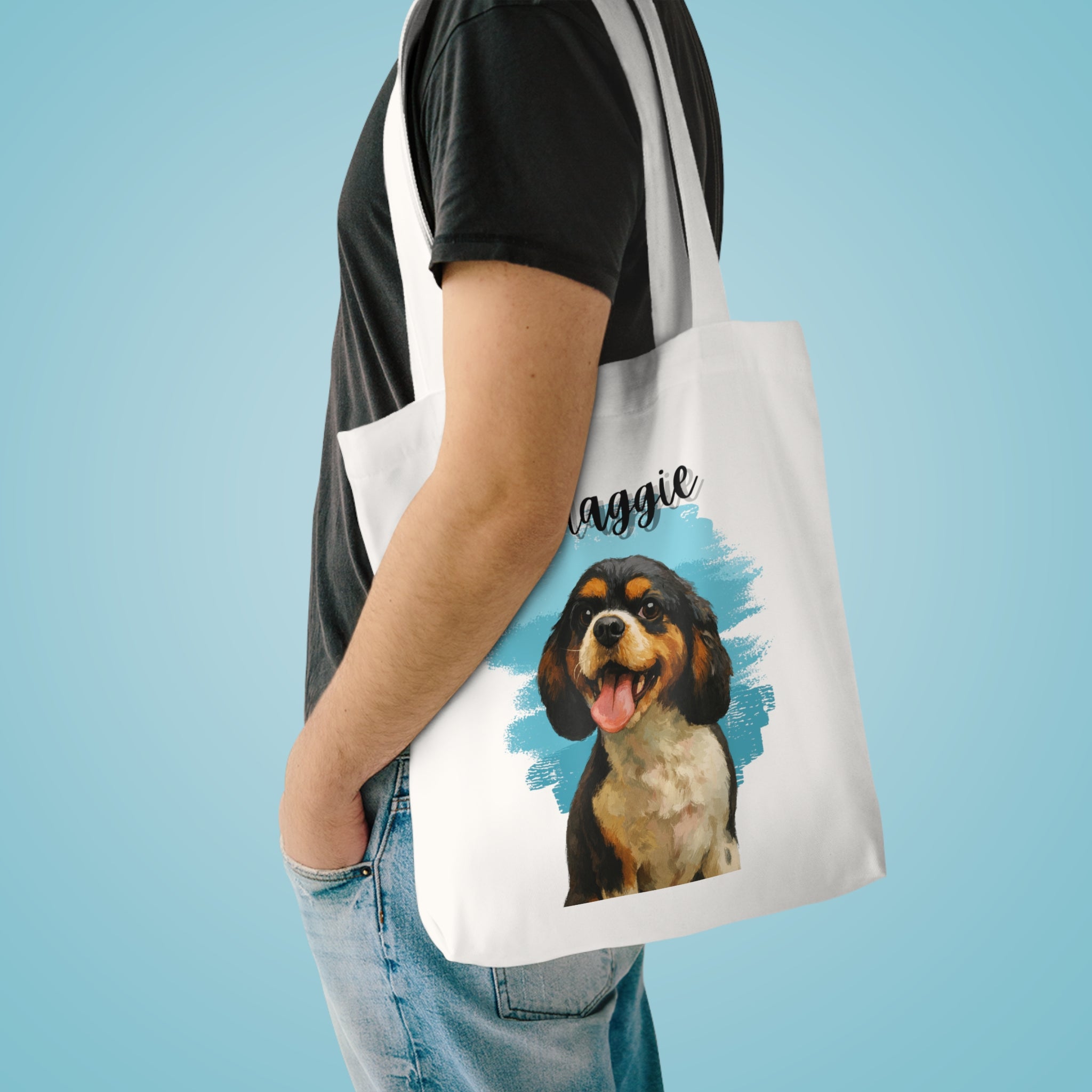 (Maggie) Personalized Dog Lover Tote Bag