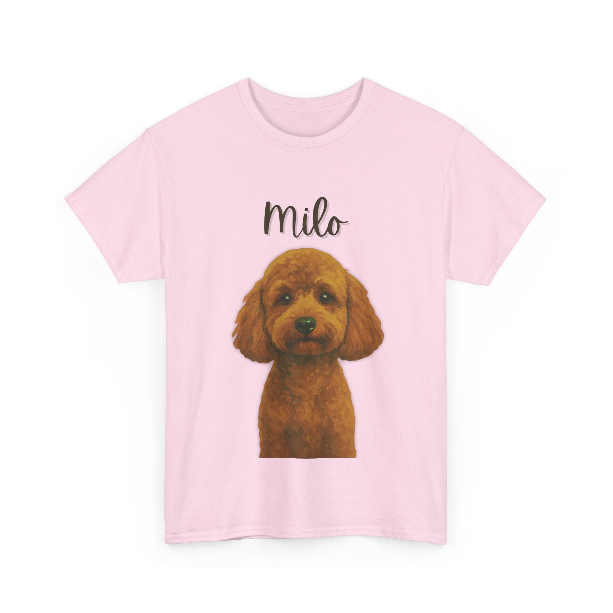 (Milo) Whimsical Dog Portrait Tee Shirt