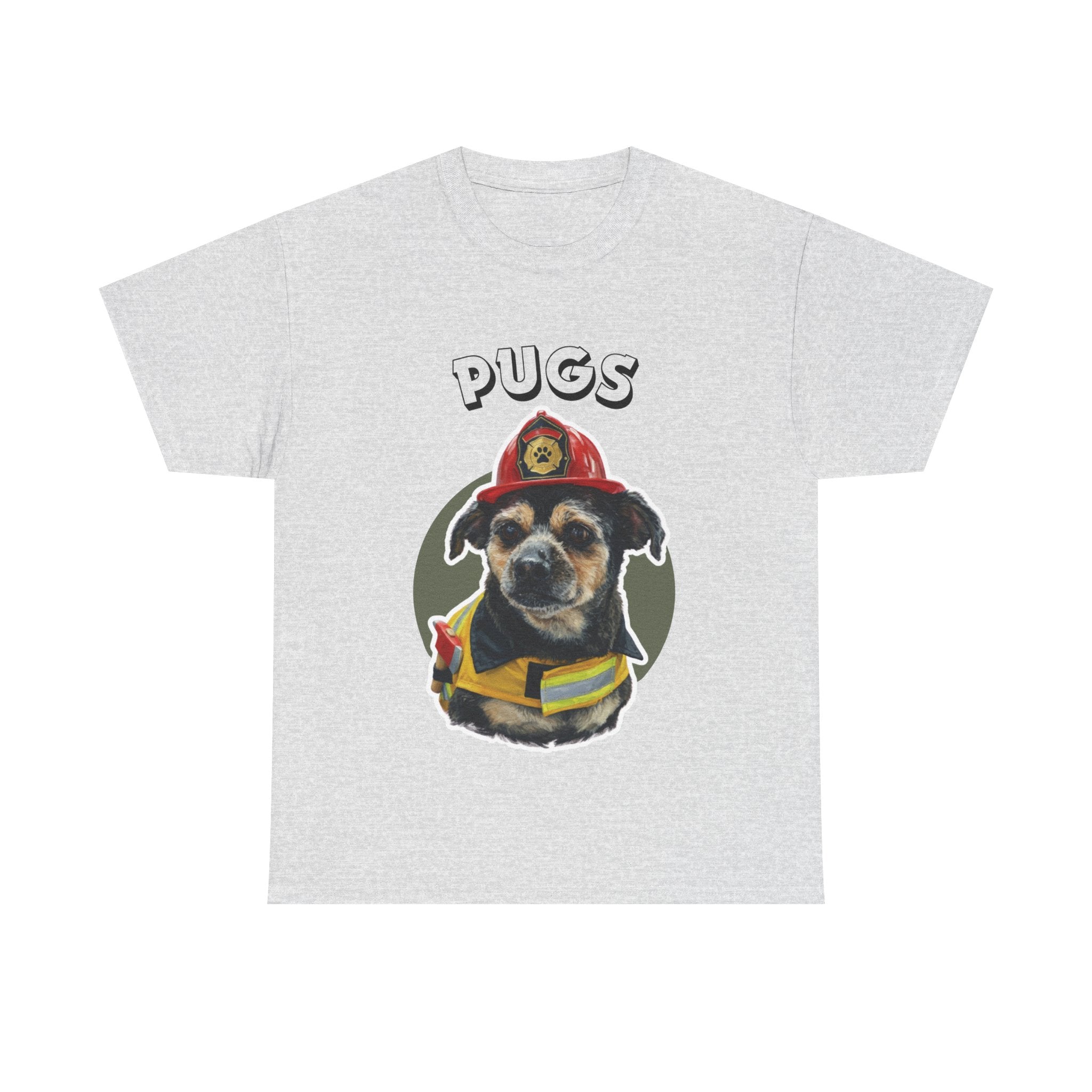 (Pugs) Whimsical Dog Portrait Tee Shirt