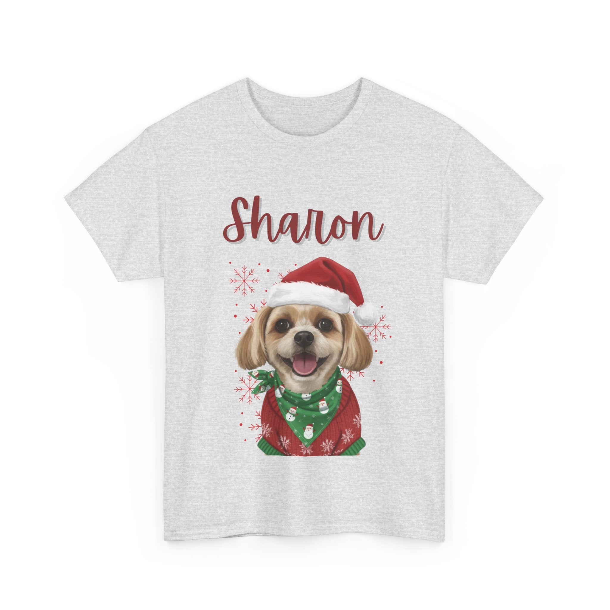 (Sharon) Whimsical Dog Portrait Tee Shirt