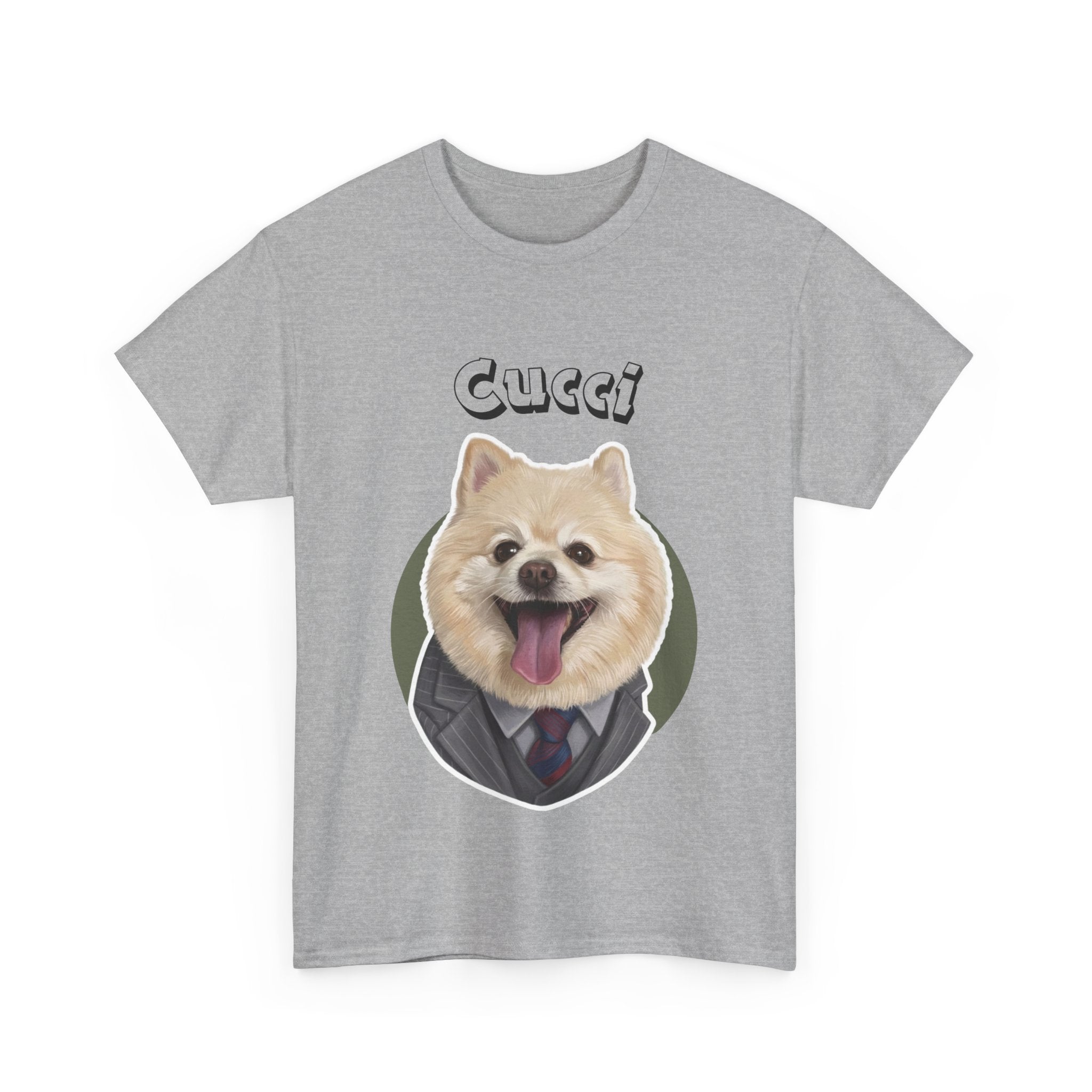 (Cucci) Whimsical Dog Portrait Tee Shirt
