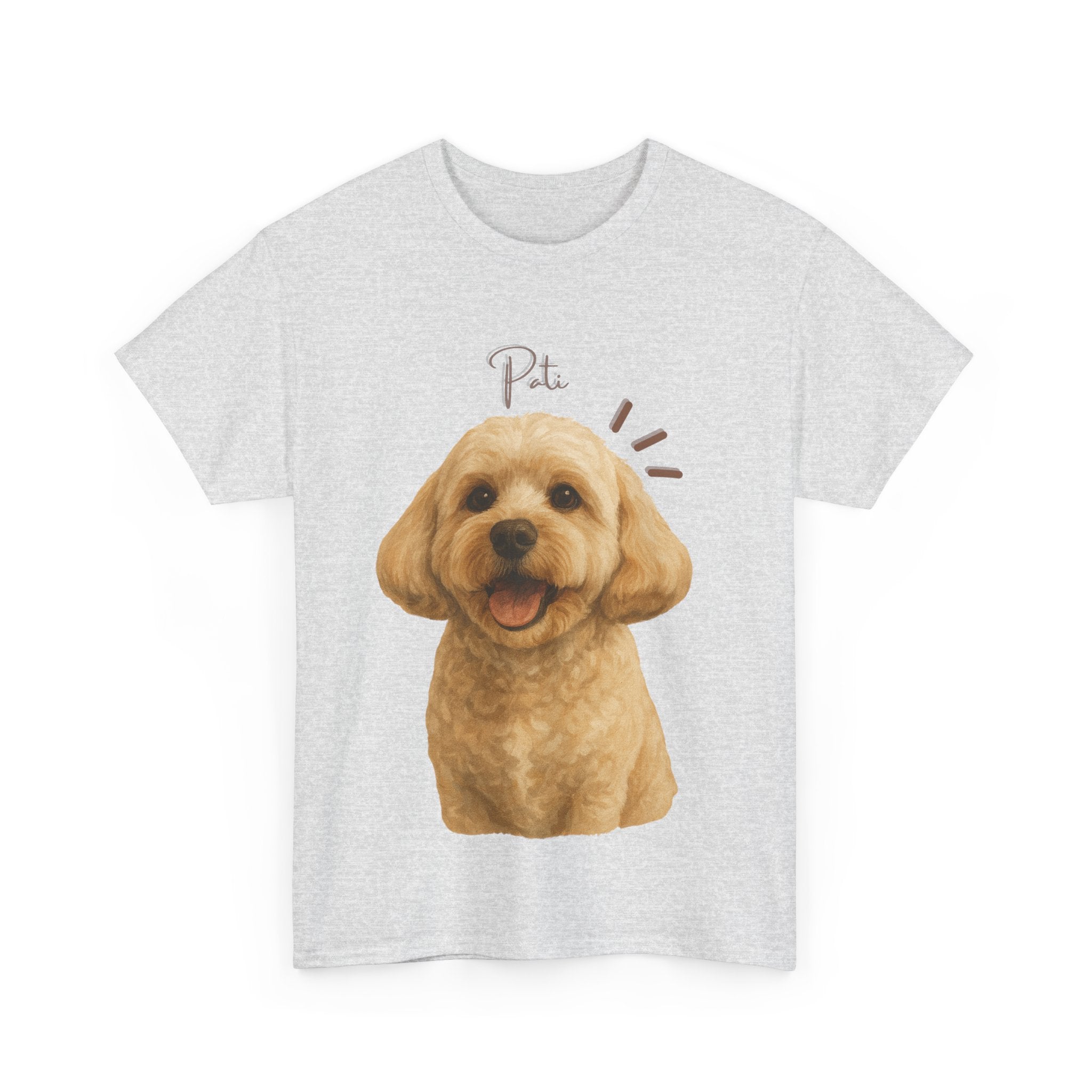 (Pati) Whimsical Dog Portrait Tee Shirt