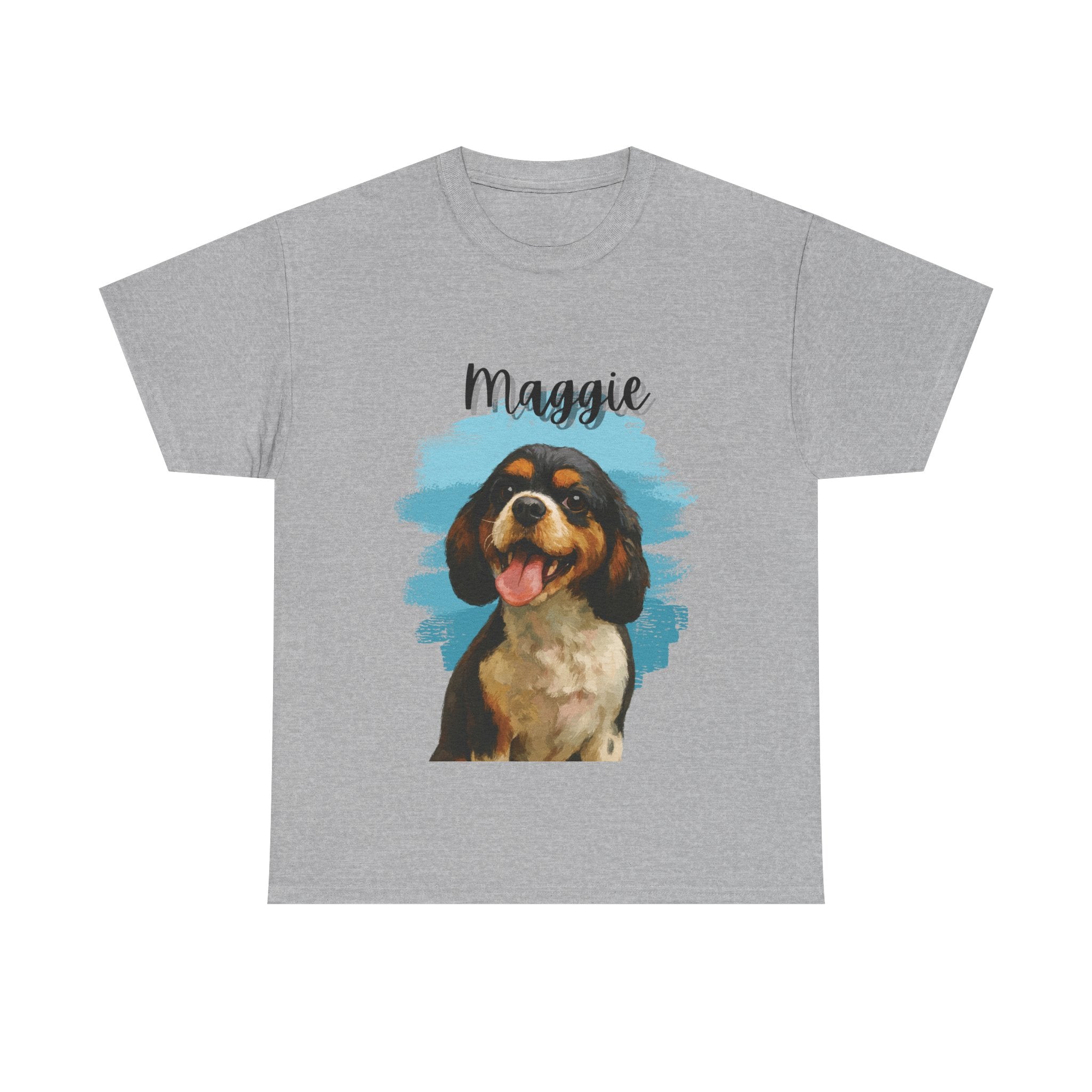 (Maggie) Whimsical Dog Portrait Tee Shirt