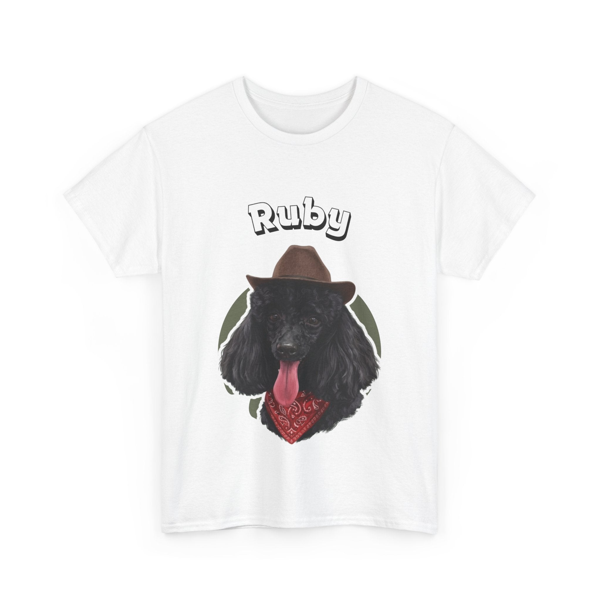 (Ruby) Whimsical Dog Portrait Tee Shirt