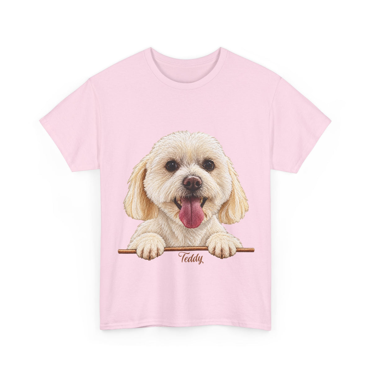 (Teddy) Whimsical Dog Portrait Tee Shirt
