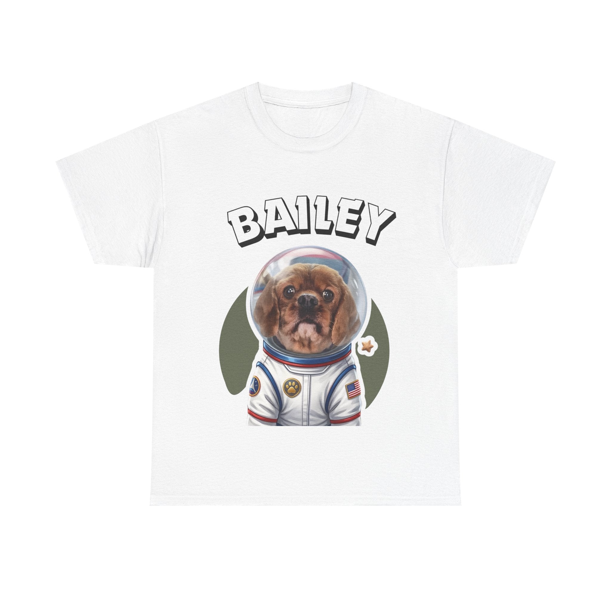 (Bailey) Whimsical Dog Portrait Tee Shirt