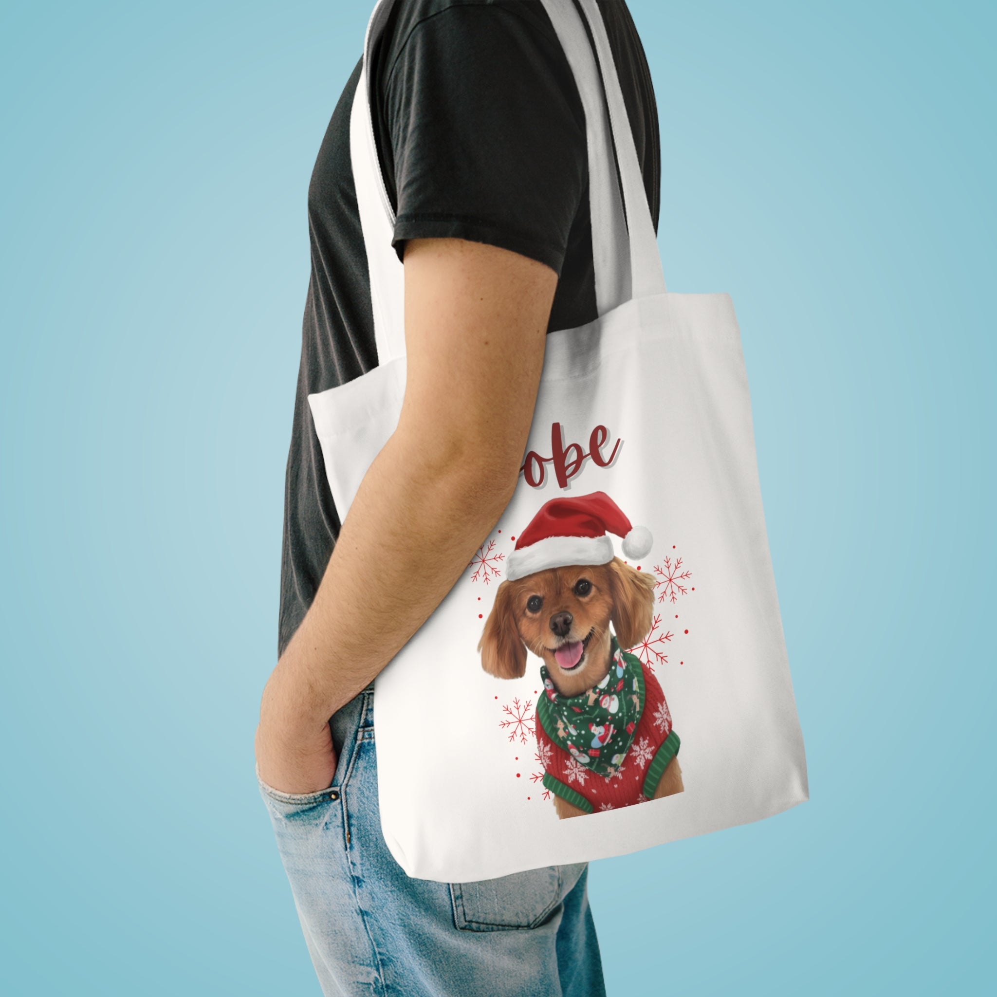 (Kobe) Personalized Dog Lover Tote Bag